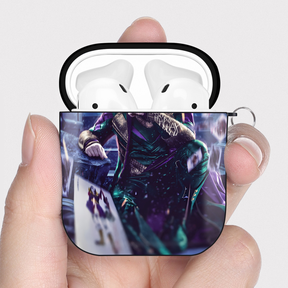 （画像用） アベンジャーズ The Avengers AirPods 第2世代保護ケース ハードシェル ブラック 耐衝撃・防指紋・カラビナ付き