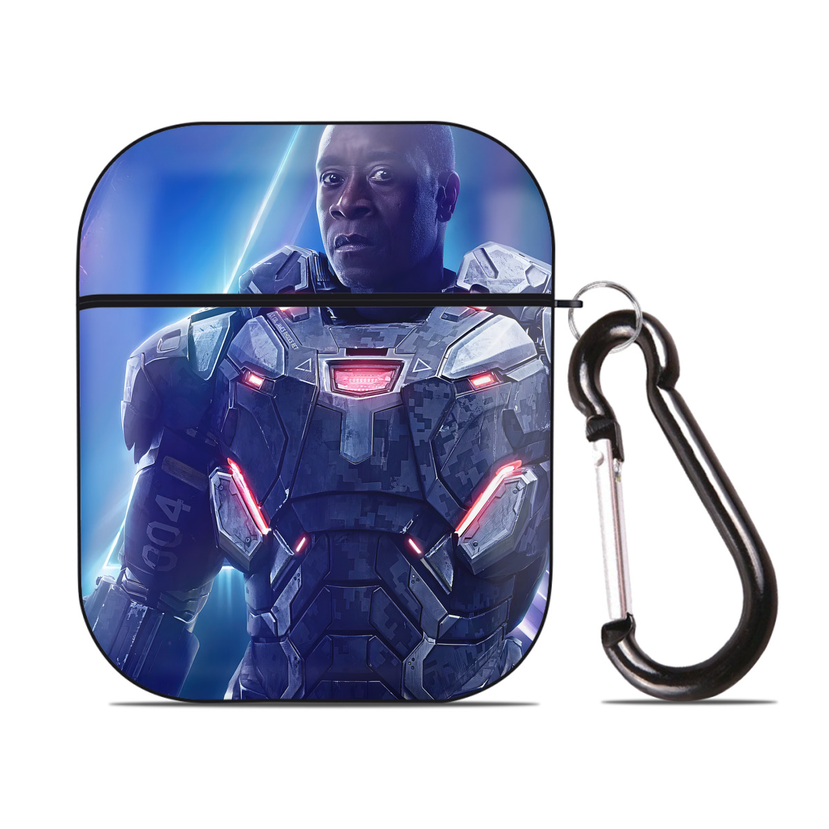 （画像用） アベンジャーズ The Avengers AirPods 第2世代保護ケース ハードシェル ブラック 耐衝撃・防指紋・カラビナ付き