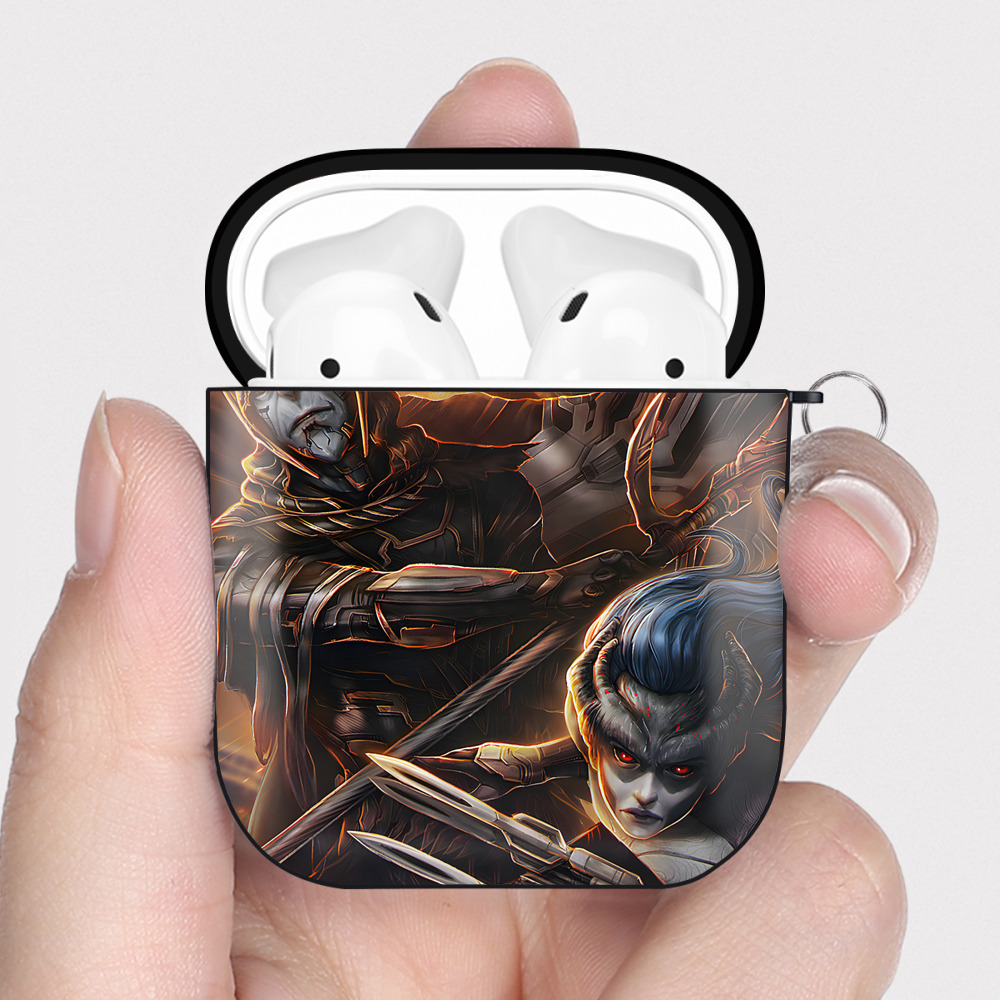 （画像用） アベンジャーズ The Avengers AirPods 第2世代保護ケース ハードシェル ブラック 耐衝撃・防指紋・カラビナ付き
