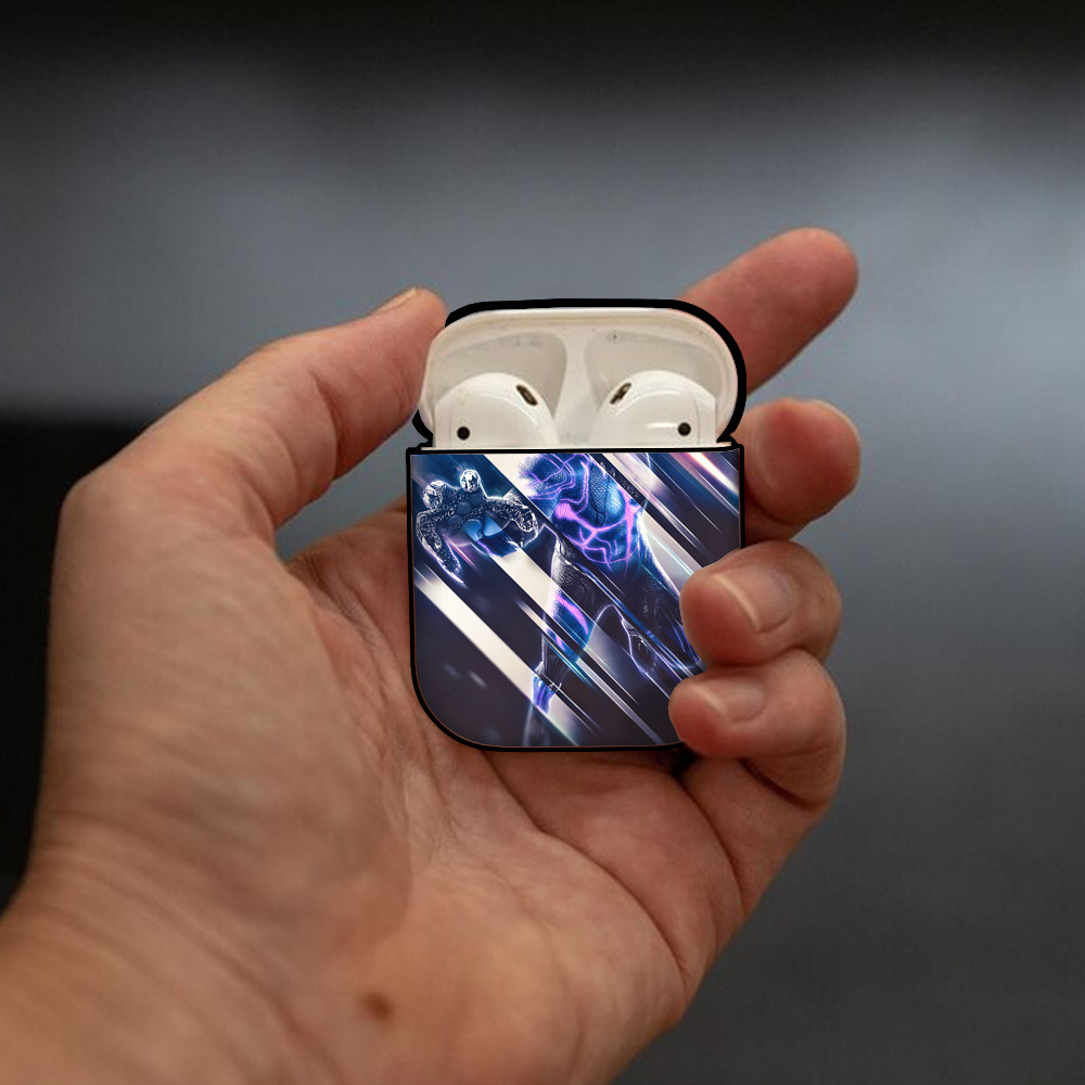 アベンジャーズ The Avengers AirPods 第2世代保護ケース ハードシェル ブラック 耐衝撃・防指紋・カラビナ付き
