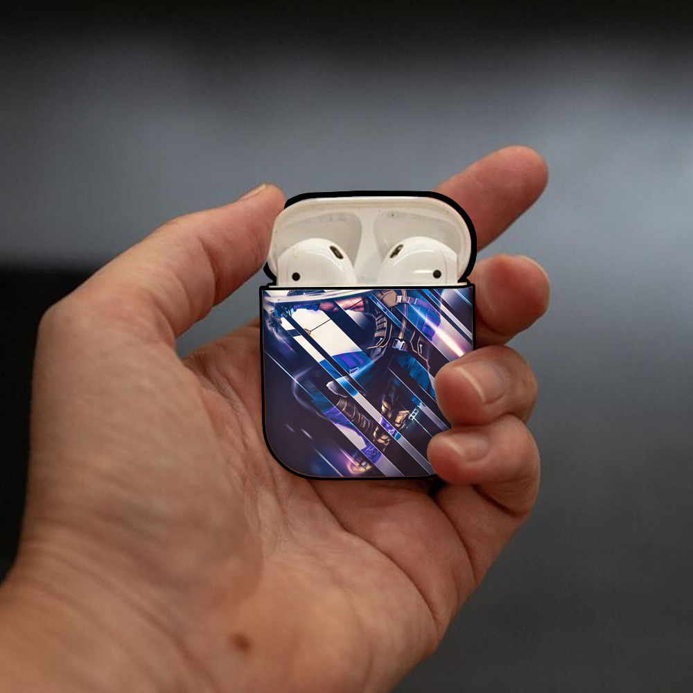 アベンジャーズ The Avengers AirPods 第2世代保護ケース ハードシェル ブラック 耐衝撃・防指紋・カラビナ付き