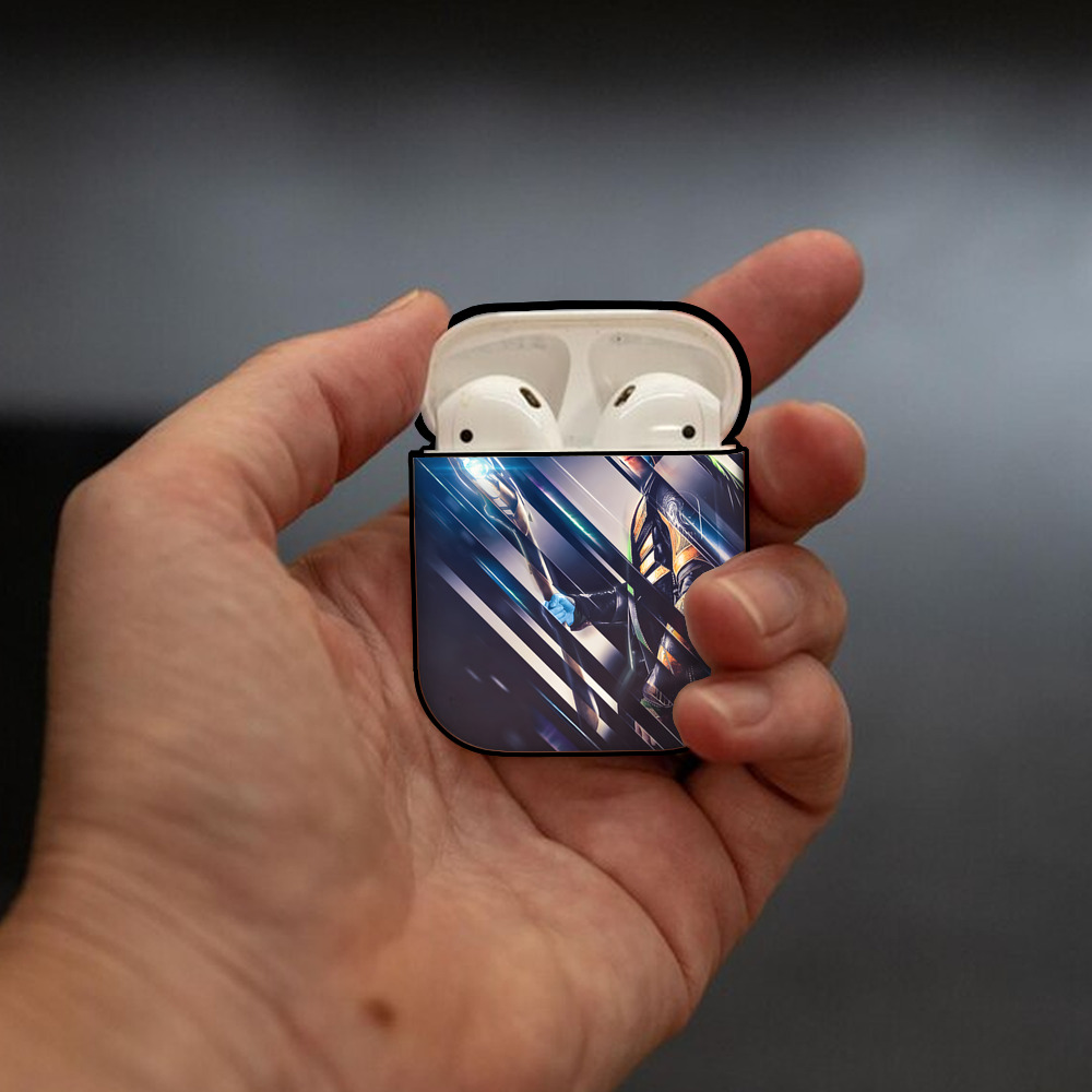 アベンジャーズ The Avengers AirPods 第2世代保護ケース ハードシェル ブラック 耐衝撃・防指紋・カラビナ付き
