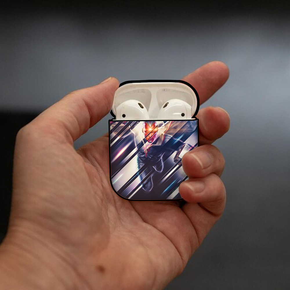 アベンジャーズ The Avengers AirPods 第2世代保護ケース ハードシェル ブラック 耐衝撃・防指紋・カラビナ付き