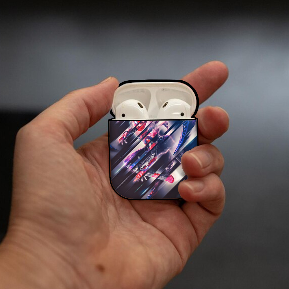 アベンジャーズ The Avengers AirPods 第2世代保護ケース ハードシェル ブラック 耐衝撃・防指紋・カラビナ付き