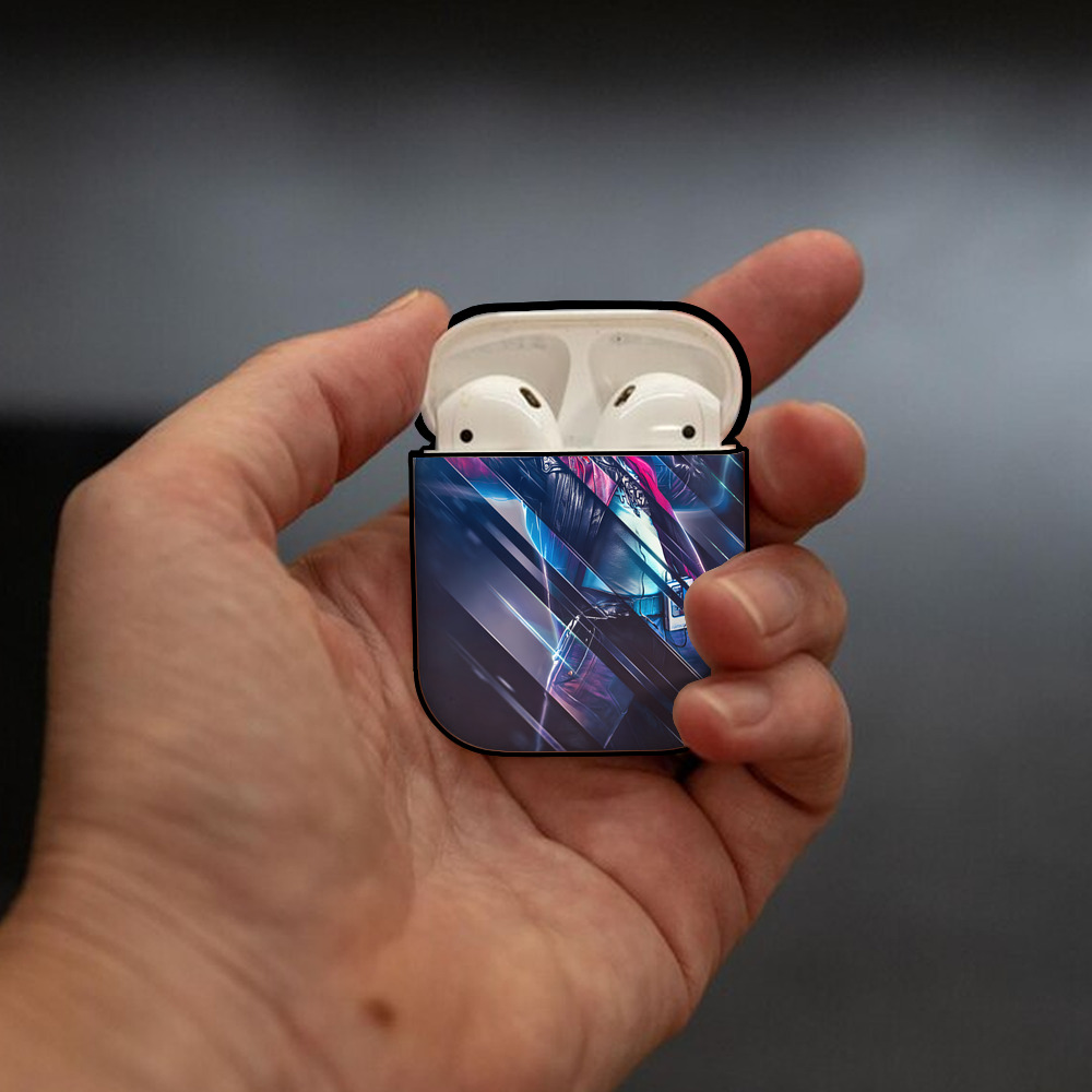 アベンジャーズ The Avengers AirPods 第2世代保護ケース ハードシェル ブラック 耐衝撃・防指紋・カラビナ付き
