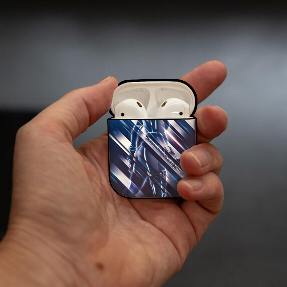 アベンジャーズ The Avengers AirPods 第2世代保護ケース ハードシェル ブラック 耐衝撃・防指紋・カラビナ付き