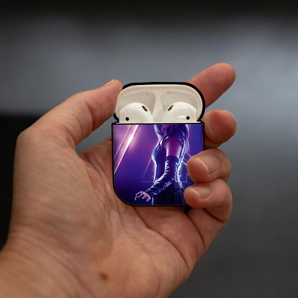 アベンジャーズ The Avengers AirPods 第2世代保護ケース ハードシェル ブラック 耐衝撃・防指紋・カラビナ付き