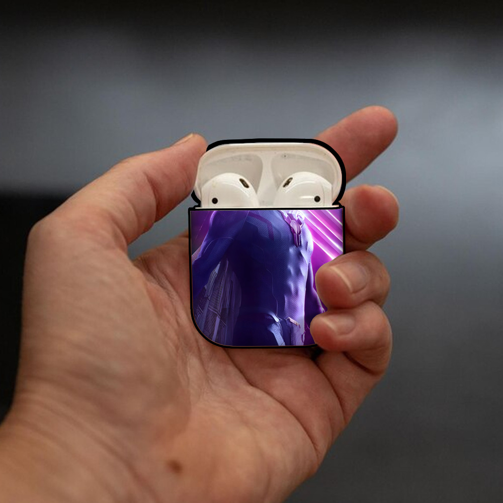アベンジャーズ The Avengers AirPods 第2世代保護ケース ハードシェル ブラック 耐衝撃・防指紋・カラビナ付き