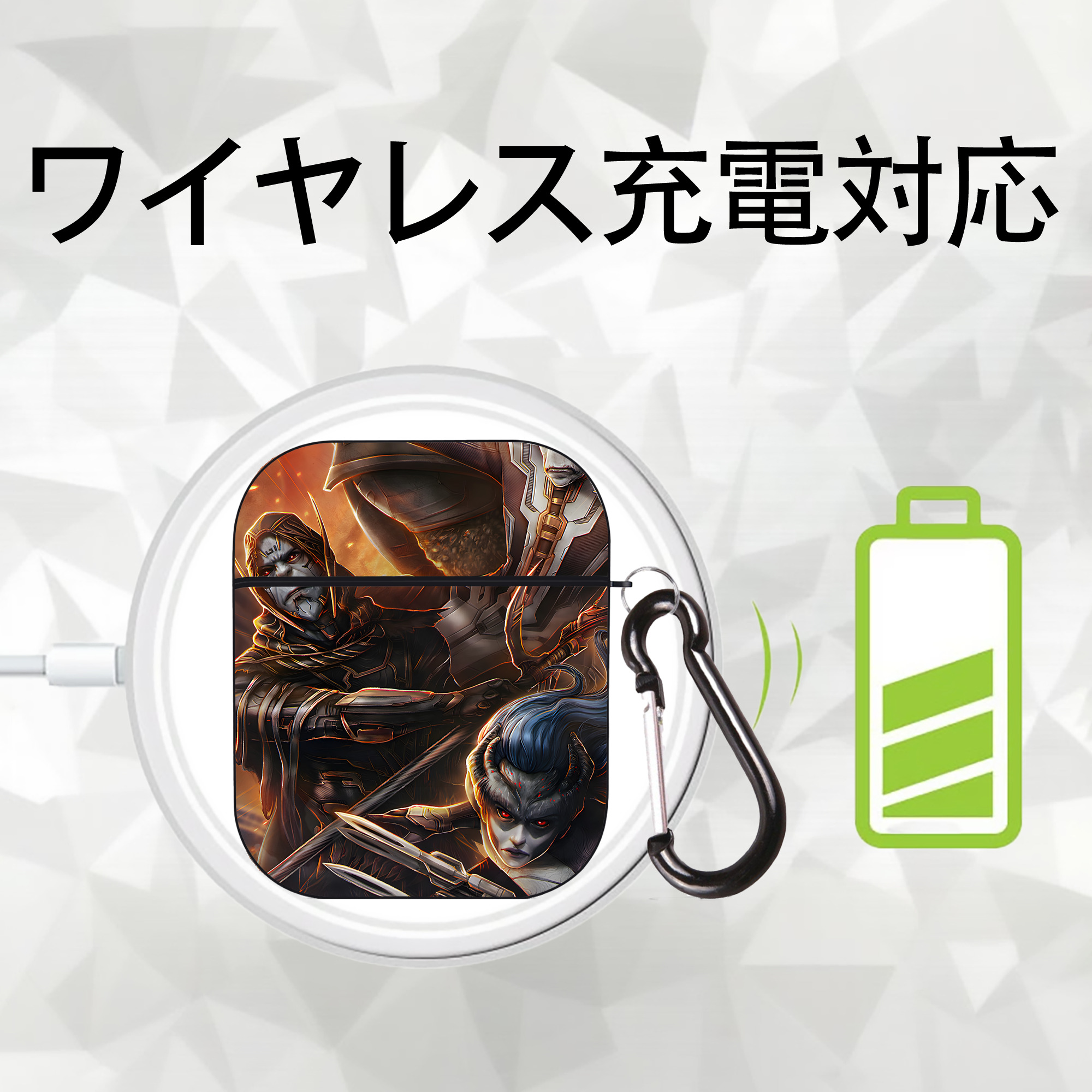 アベンジャーズ The Avengers AirPods 第2世代保護ケース ハードシェル ブラック 耐衝撃・防指紋・カラビナ付き