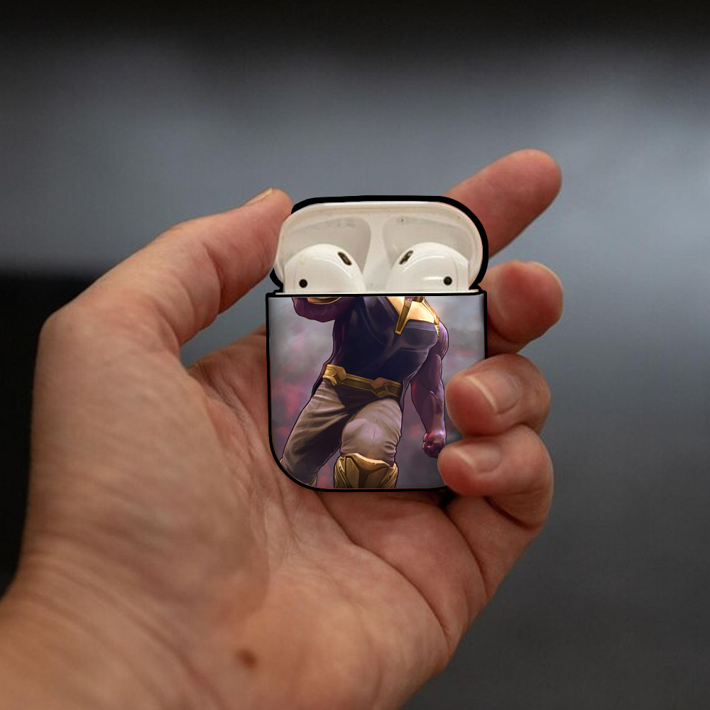 アベンジャーズ The Avengers AirPods 第2世代保護ケース ハードシェル ブラック 耐衝撃・防指紋・カラビナ付き