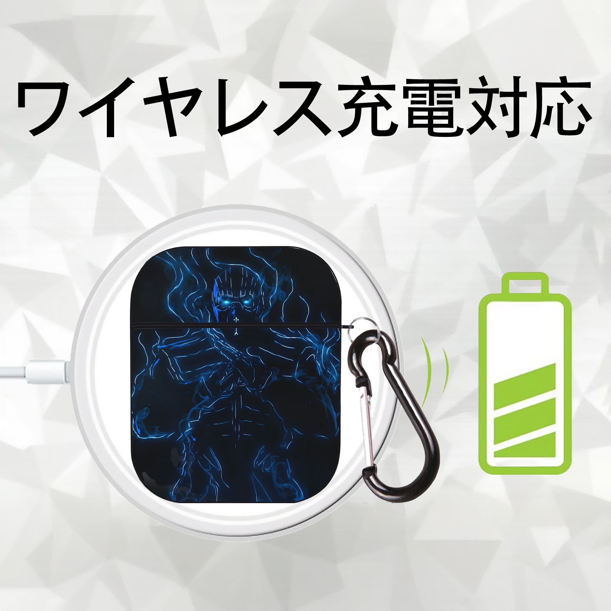 アベンジャーズ The Avengers AirPods 第2世代保護ケース ハードシェル ブラック 耐衝撃・防指紋・カラビナ付き