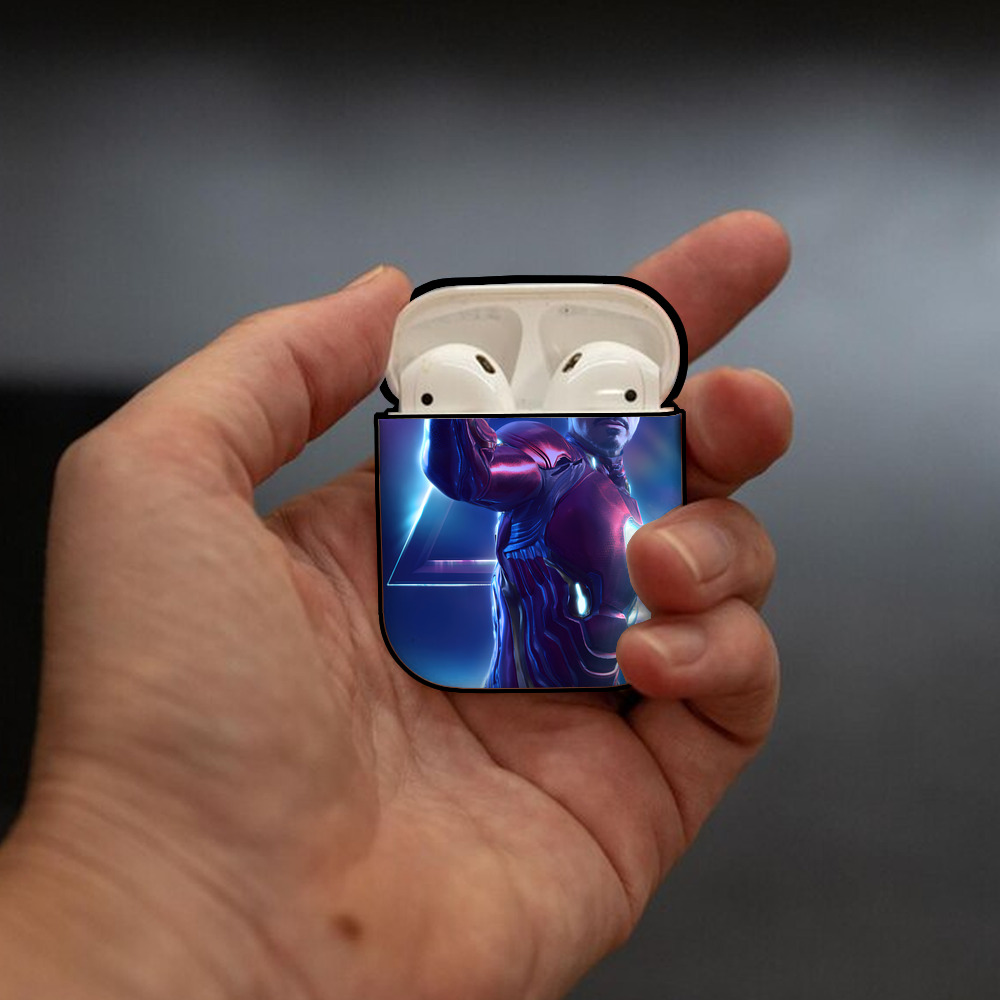 アベンジャーズ The Avengers AirPods 第2世代保護ケース ハードシェル ブラック 耐衝撃・防指紋・カラビナ付き