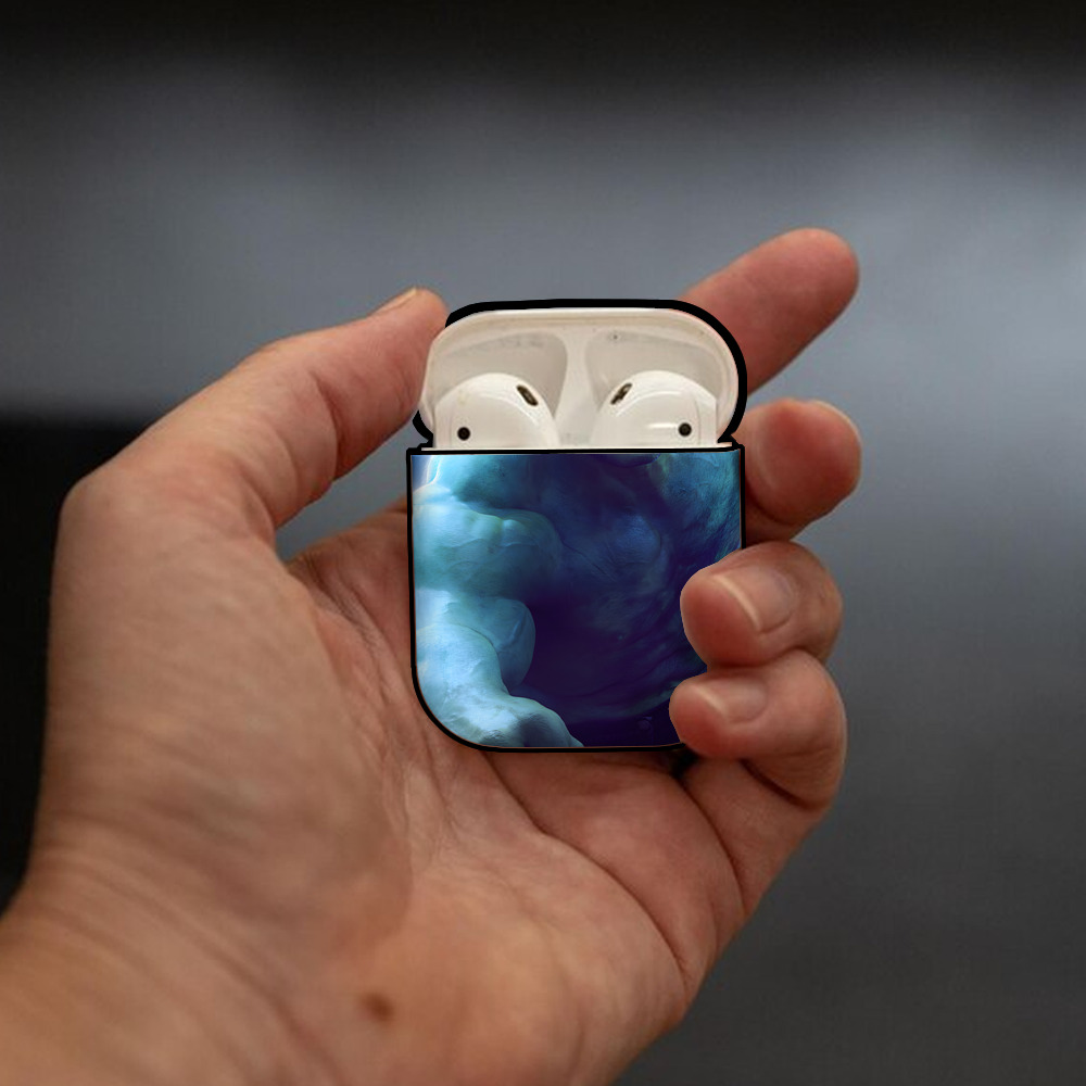 アベンジャーズ The Avengers AirPods 第2世代保護ケース ハードシェル ブラック 耐衝撃・防指紋・カラビナ付き