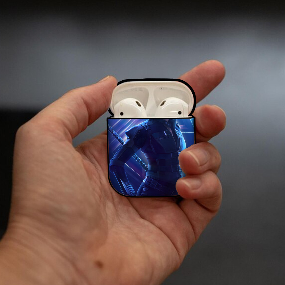アベンジャーズ The Avengers AirPods 第2世代保護ケース ハードシェル ブラック 耐衝撃・防指紋・カラビナ付き