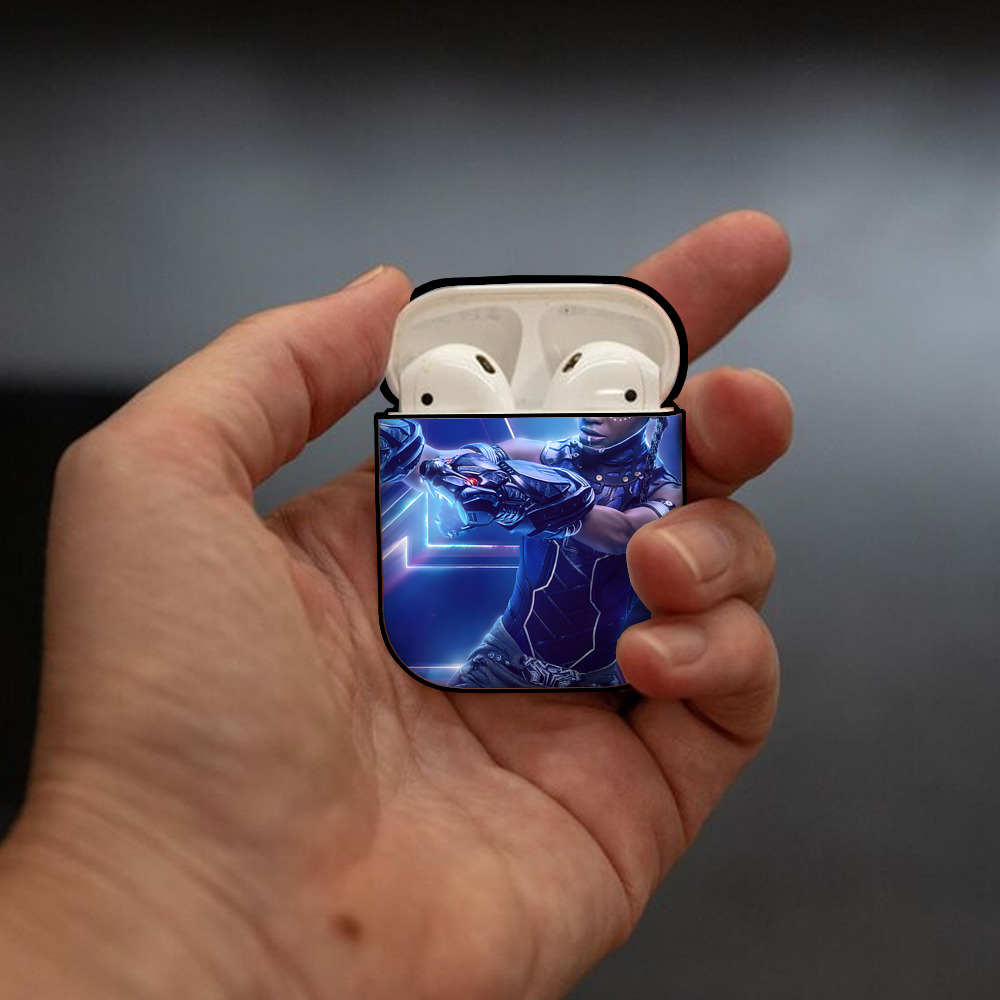 アベンジャーズ The Avengers AirPods 第2世代保護ケース ハードシェル ブラック 耐衝撃・防指紋・カラビナ付き