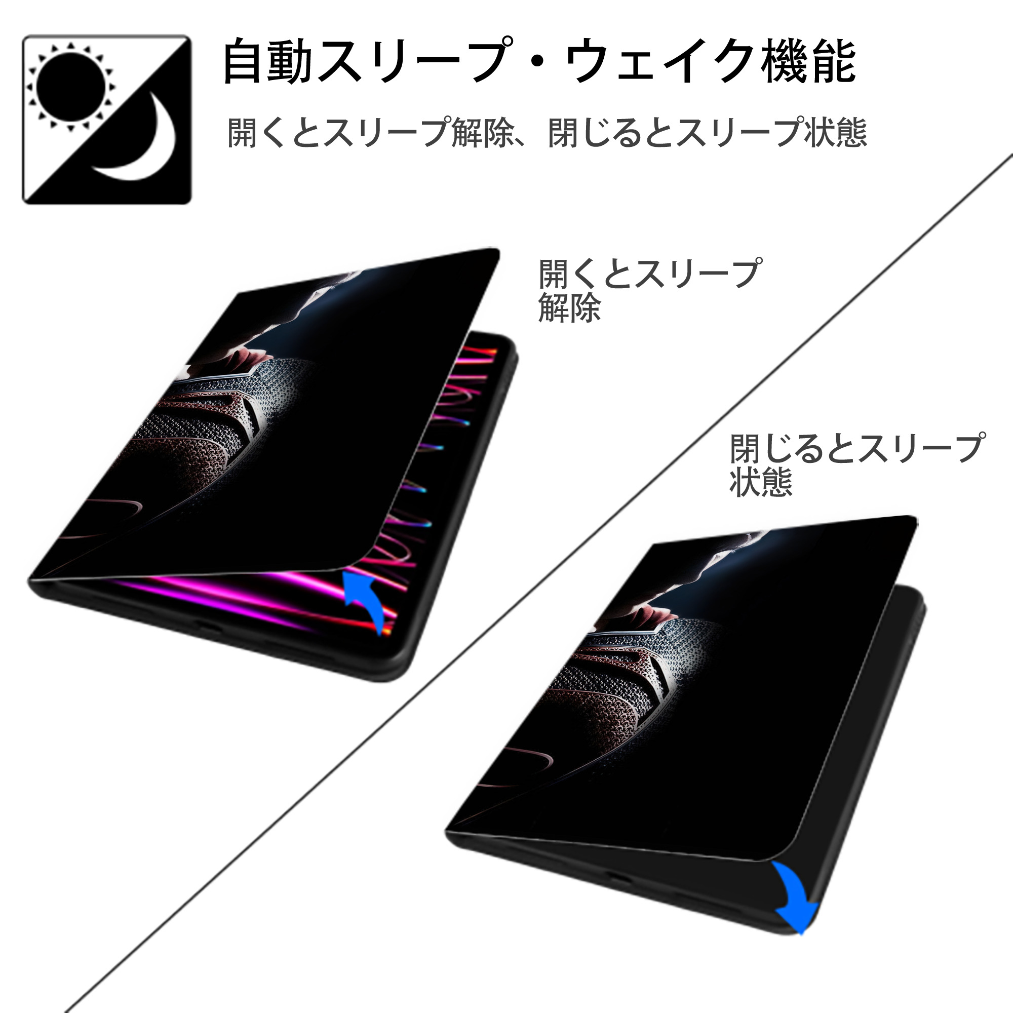 アベンジャーズ The Avengers IPad ケース ブック型 PUレザー TPU 耐衝撃 軽量 薄型 ペン収納なし 全面保護 IPad 各モデル対応