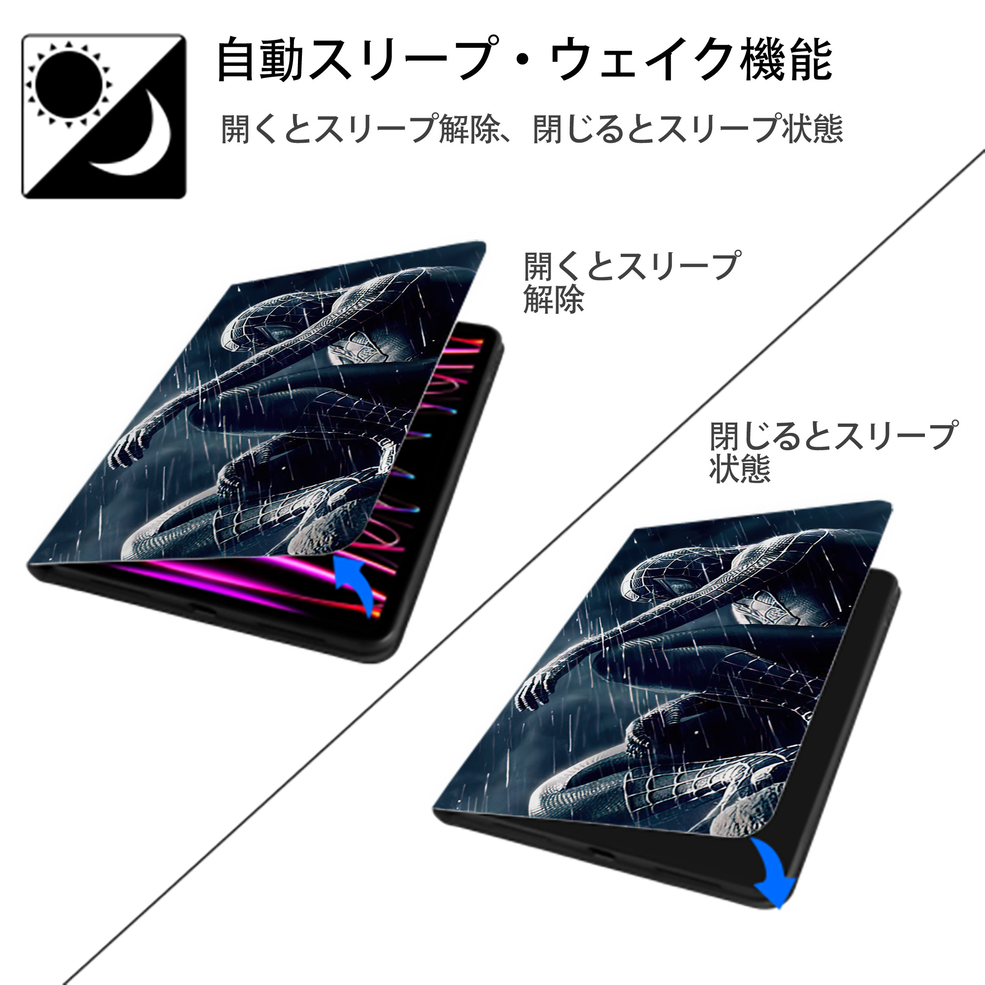 アベンジャーズ The Avengers IPad ケース ブック型 PUレザー TPU 耐衝撃 軽量 薄型 ペン収納なし 全面保護 IPad 各モデル対応