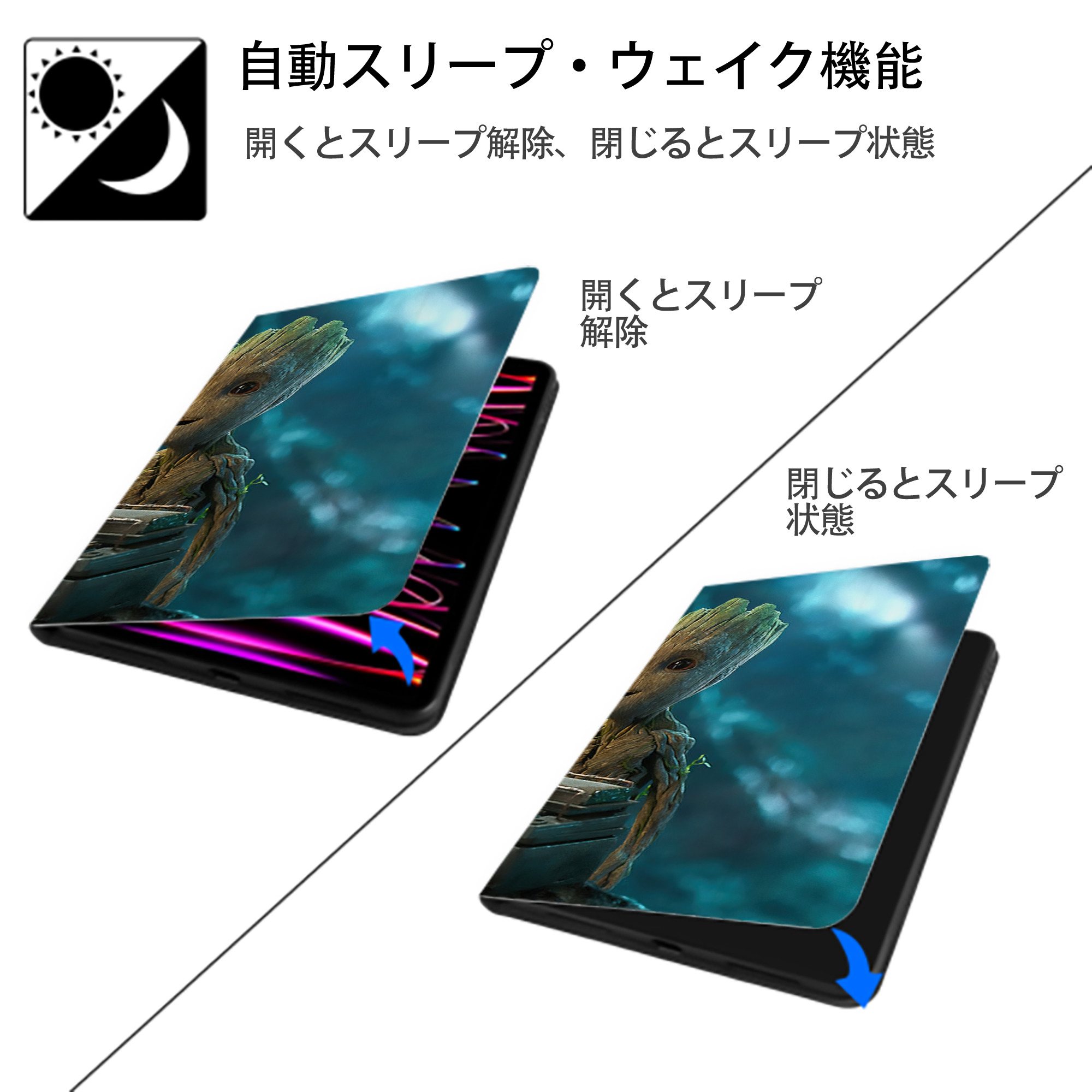アベンジャーズ The Avengers IPad ケース ブック型 PUレザー TPU 耐衝撃 軽量 薄型 ペン収納なし 全面保護 IPad 各モデル対応