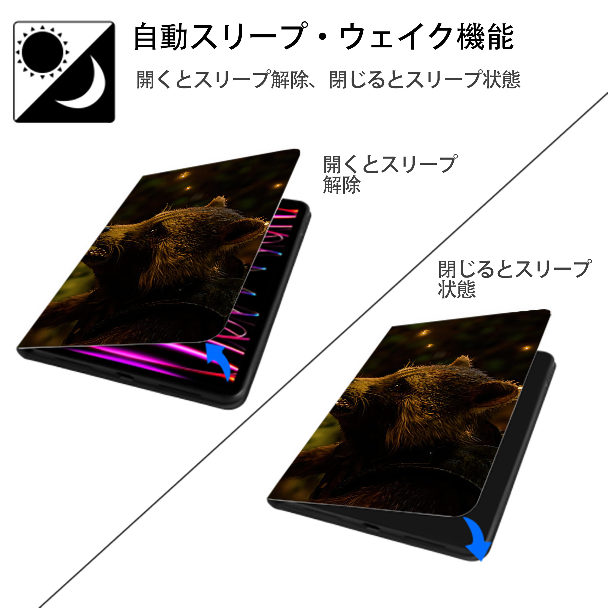アベンジャーズ The Avengers IPad ケース ブック型 PUレザー TPU 耐衝撃 軽量 薄型 ペン収納なし 全面保護 IPad 各モデル対応