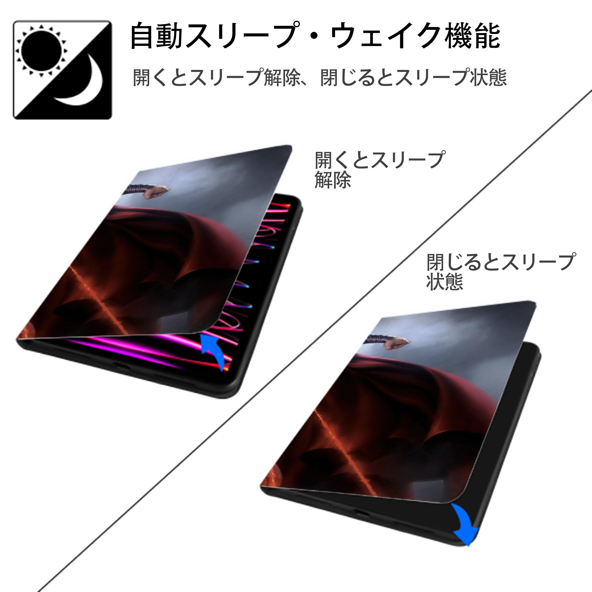 アベンジャーズ The Avengers IPad ケース ブック型 PUレザー TPU 耐衝撃 軽量 薄型 ペン収納なし 全面保護 IPad 各モデル対応