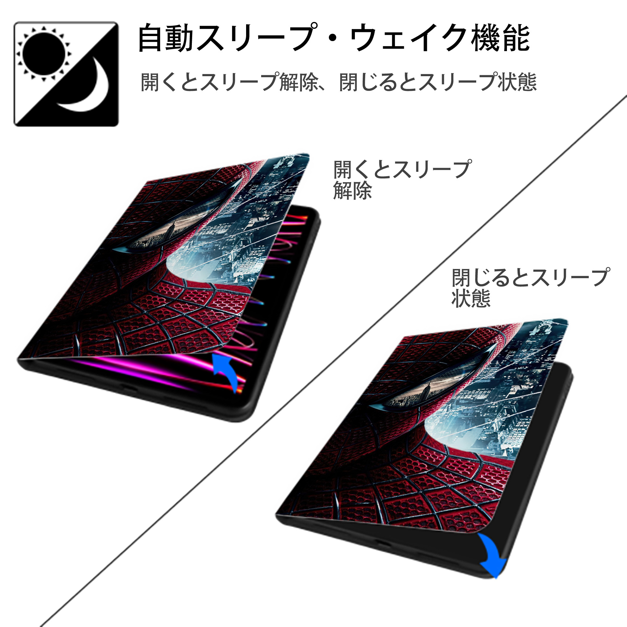 アベンジャーズ The Avengers IPad ケース ブック型 PUレザー TPU 耐衝撃 軽量 薄型 ペン収納なし 全面保護 IPad 各モデル対応