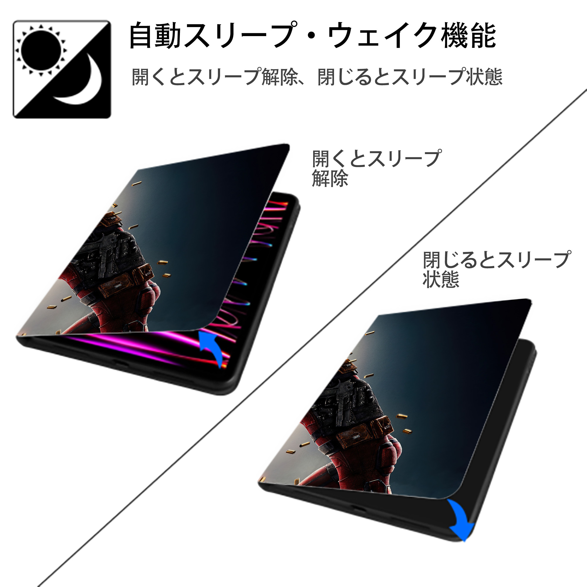 アベンジャーズ The Avengers IPad ケース ブック型 PUレザー TPU 耐衝撃 軽量 薄型 ペン収納なし 全面保護 IPad 各モデル対応