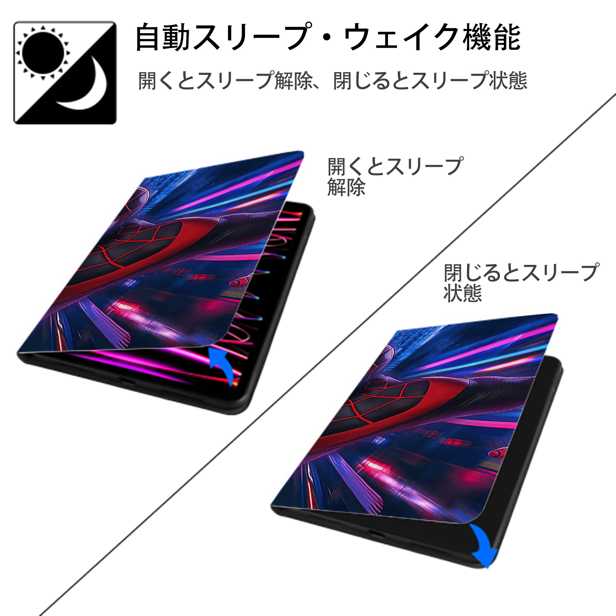 アベンジャーズ The Avengers IPad ケース ブック型 PUレザー TPU 耐衝撃 軽量 薄型 ペン収納なし 全面保護 IPad 各モデル対応