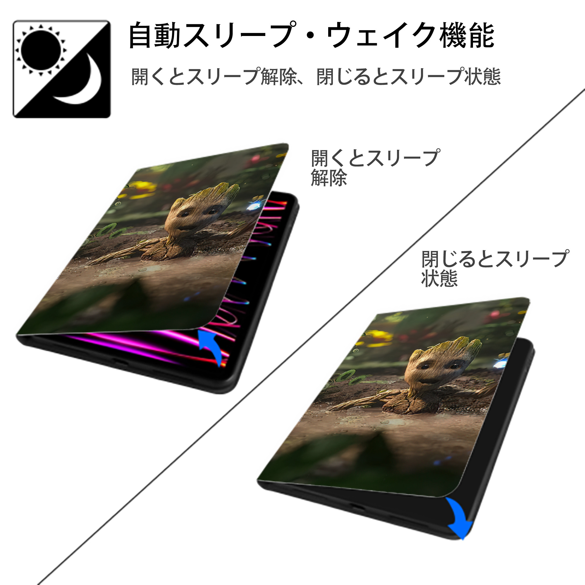 アベンジャーズ The Avengers IPad ケース ブック型 PUレザー TPU 耐衝撃 軽量 薄型 ペン収納なし 全面保護 IPad 各モデル対応