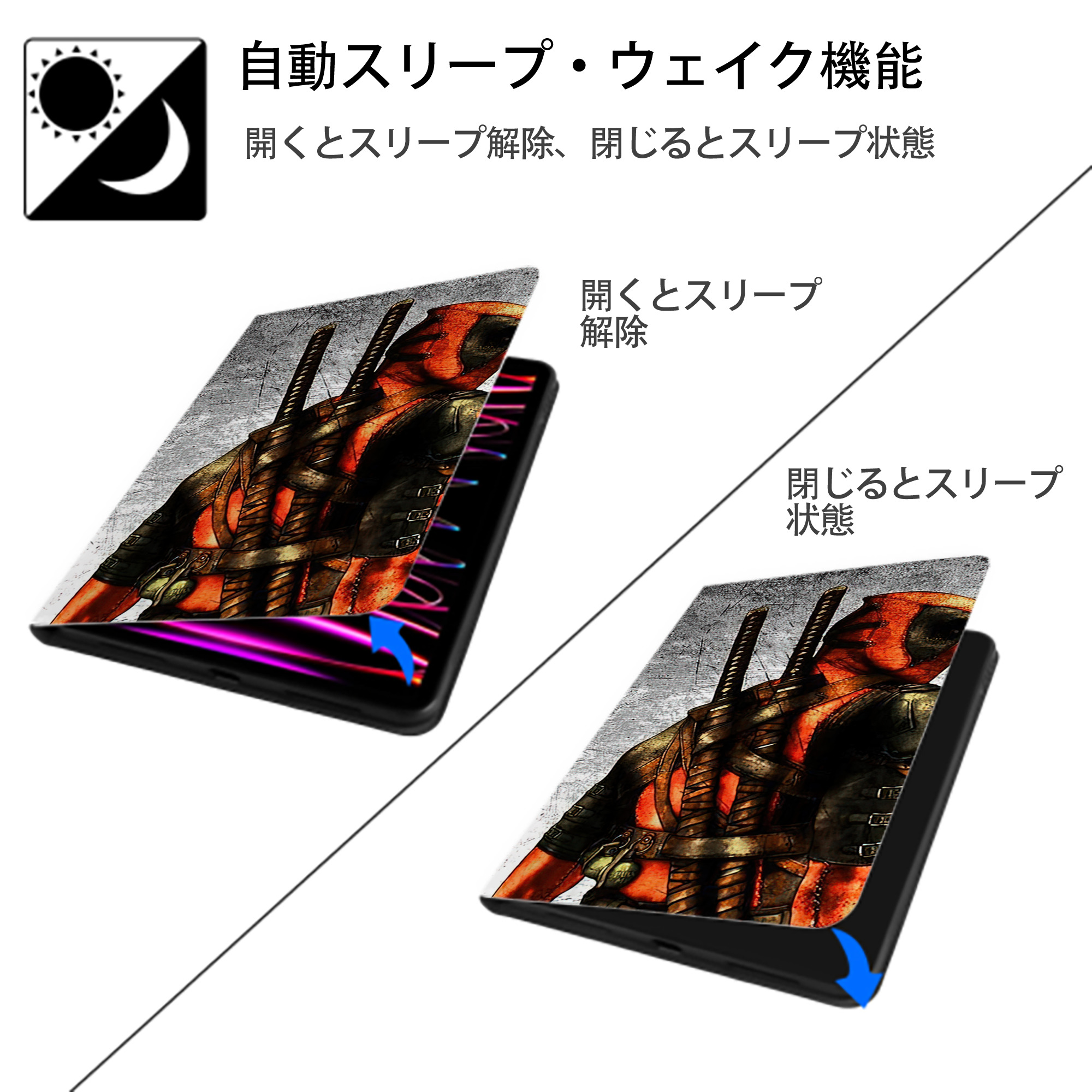 アベンジャーズ The Avengers IPad ケース ブック型 PUレザー TPU 耐衝撃 軽量 薄型 ペン収納なし 全面保護 IPad 各モデル対応