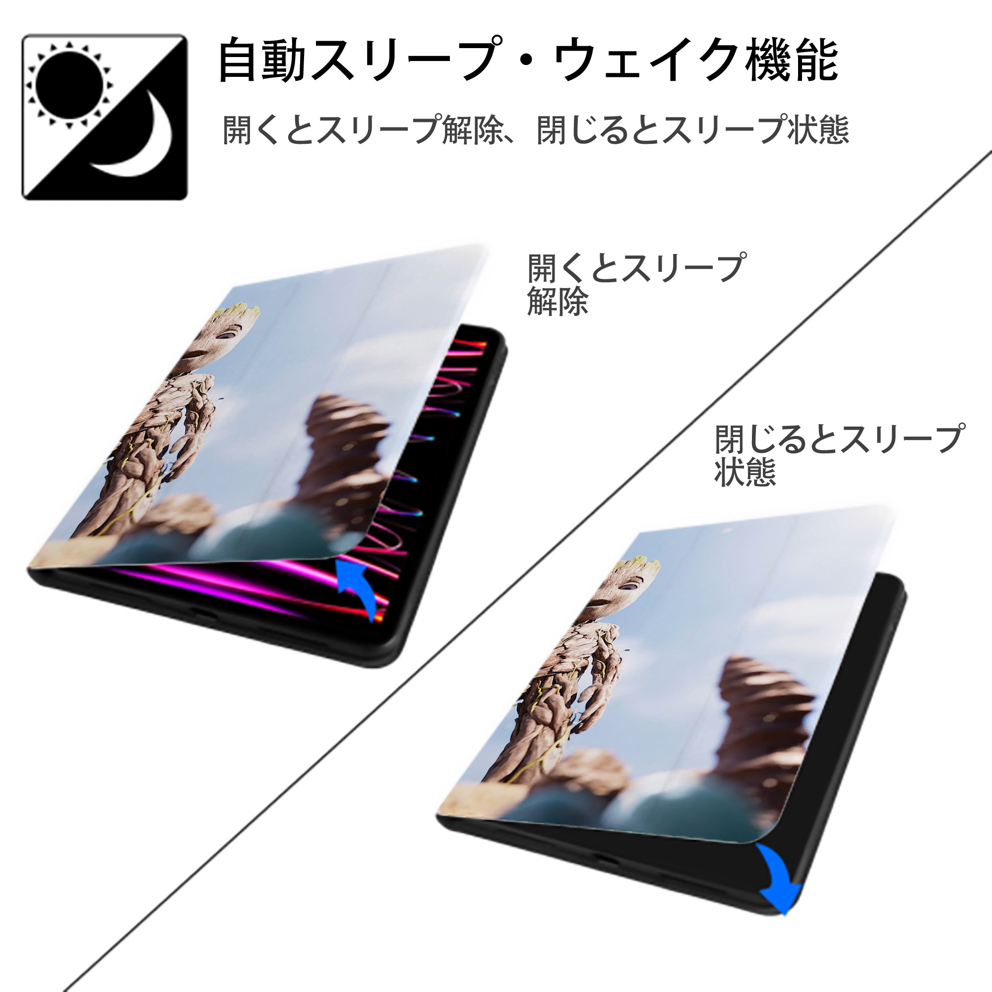 アベンジャーズ The Avengers IPad ケース ブック型 PUレザー TPU 耐衝撃 軽量 薄型 ペン収納なし 全面保護 IPad 各モデル対応