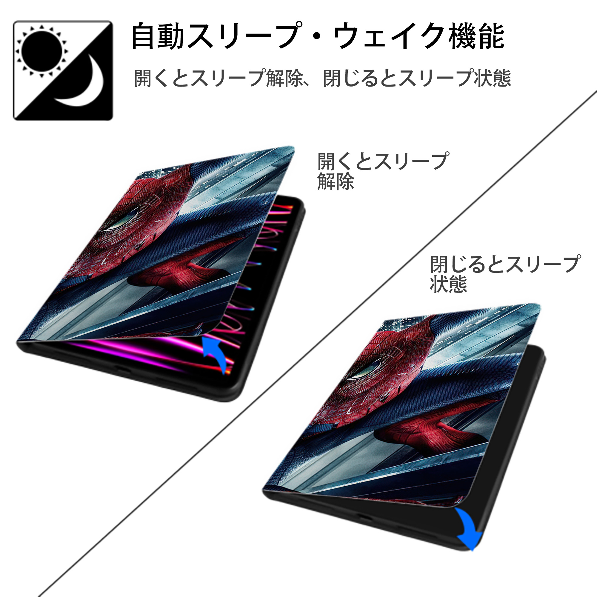 アベンジャーズ The Avengers IPad ケース ブック型 PUレザー TPU 耐衝撃 軽量 薄型 ペン収納なし 全面保護 IPad 各モデル対応