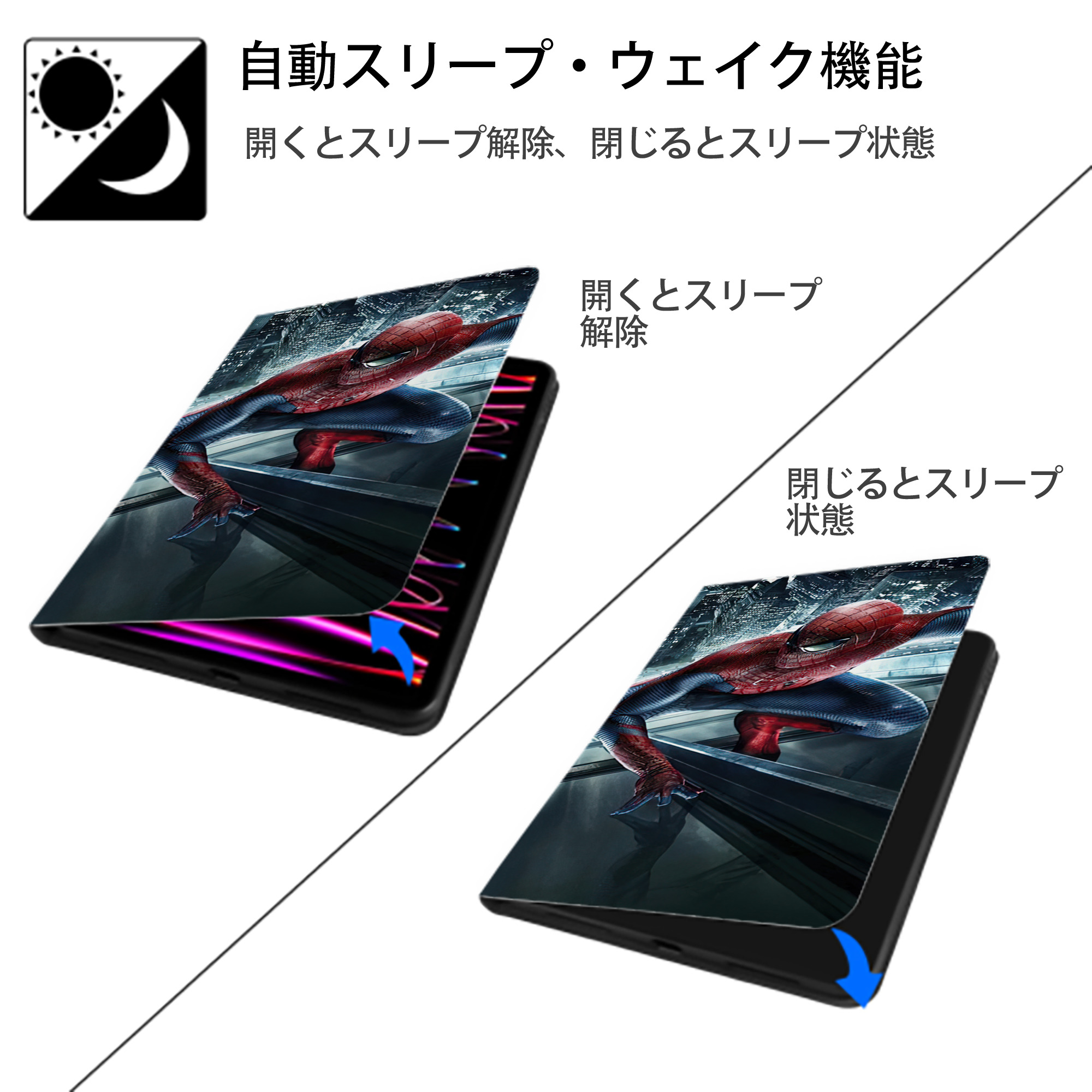 アベンジャーズ The Avengers IPad ケース ブック型 PUレザー TPU 耐衝撃 軽量 薄型 ペン収納なし 全面保護 IPad 各モデル対応