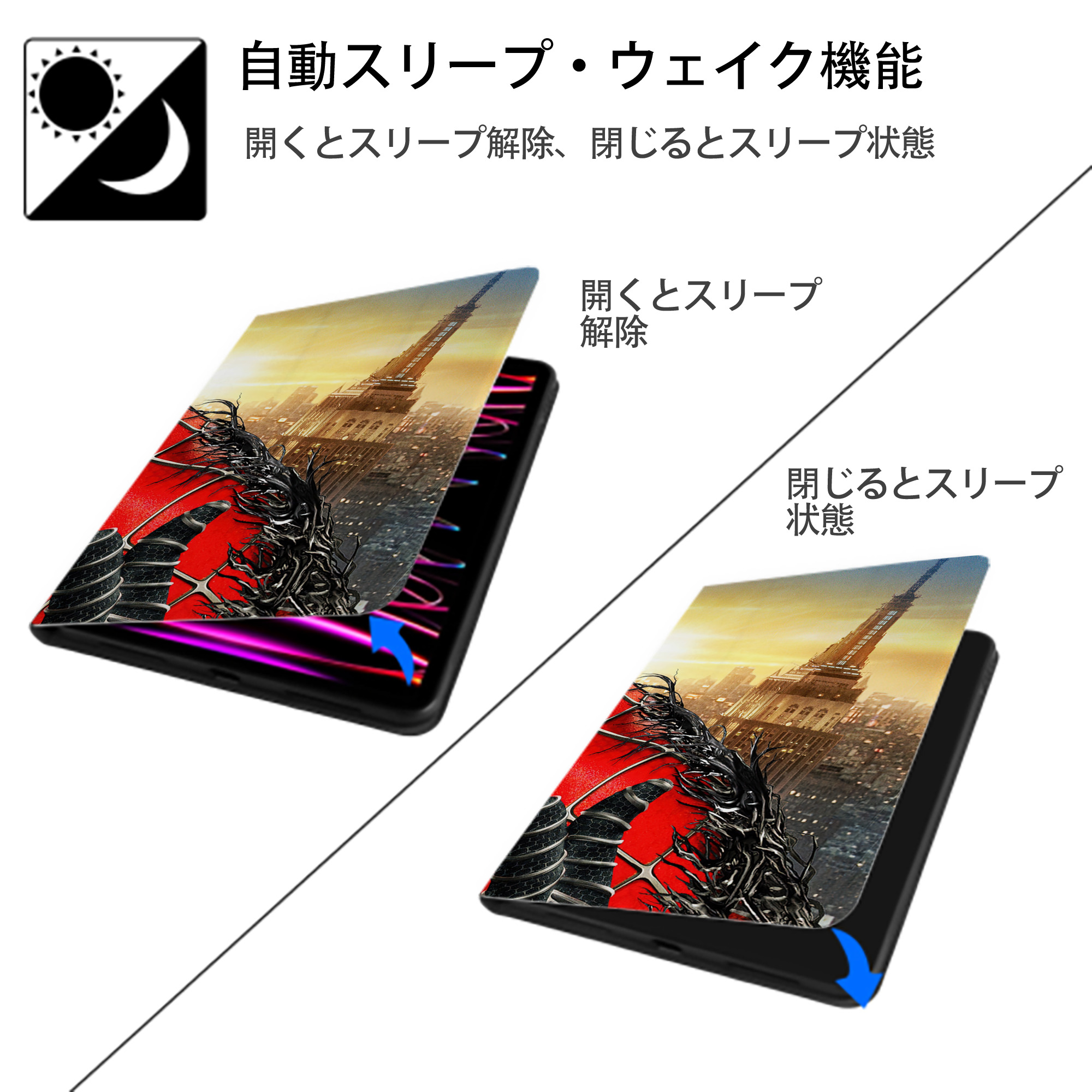アベンジャーズ The Avengers IPad ケース ブック型 PUレザー TPU 耐衝撃 軽量 薄型 ペン収納なし 全面保護 IPad 各モデル対応