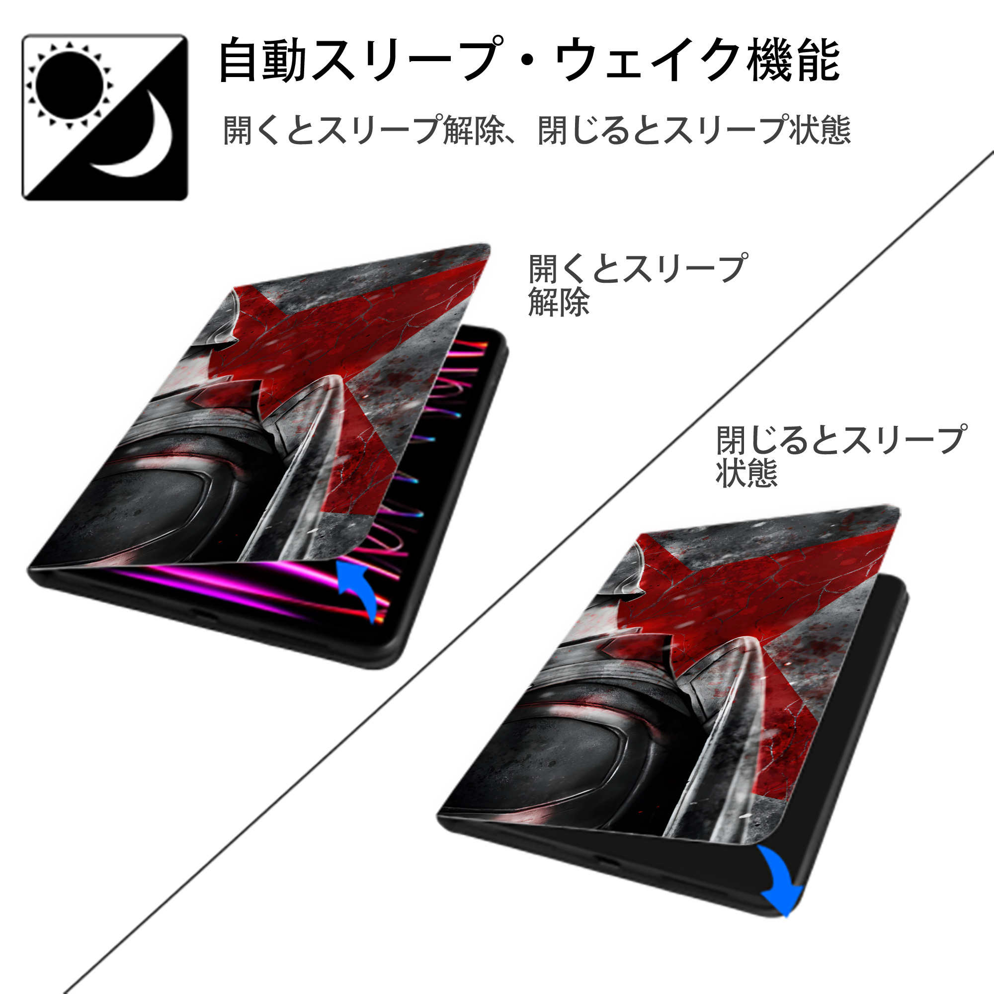 アベンジャーズ The Avengers IPad ケース ブック型 PUレザー TPU 耐衝撃 軽量 薄型 ペン収納なし 全面保護 IPad 各モデル対応
