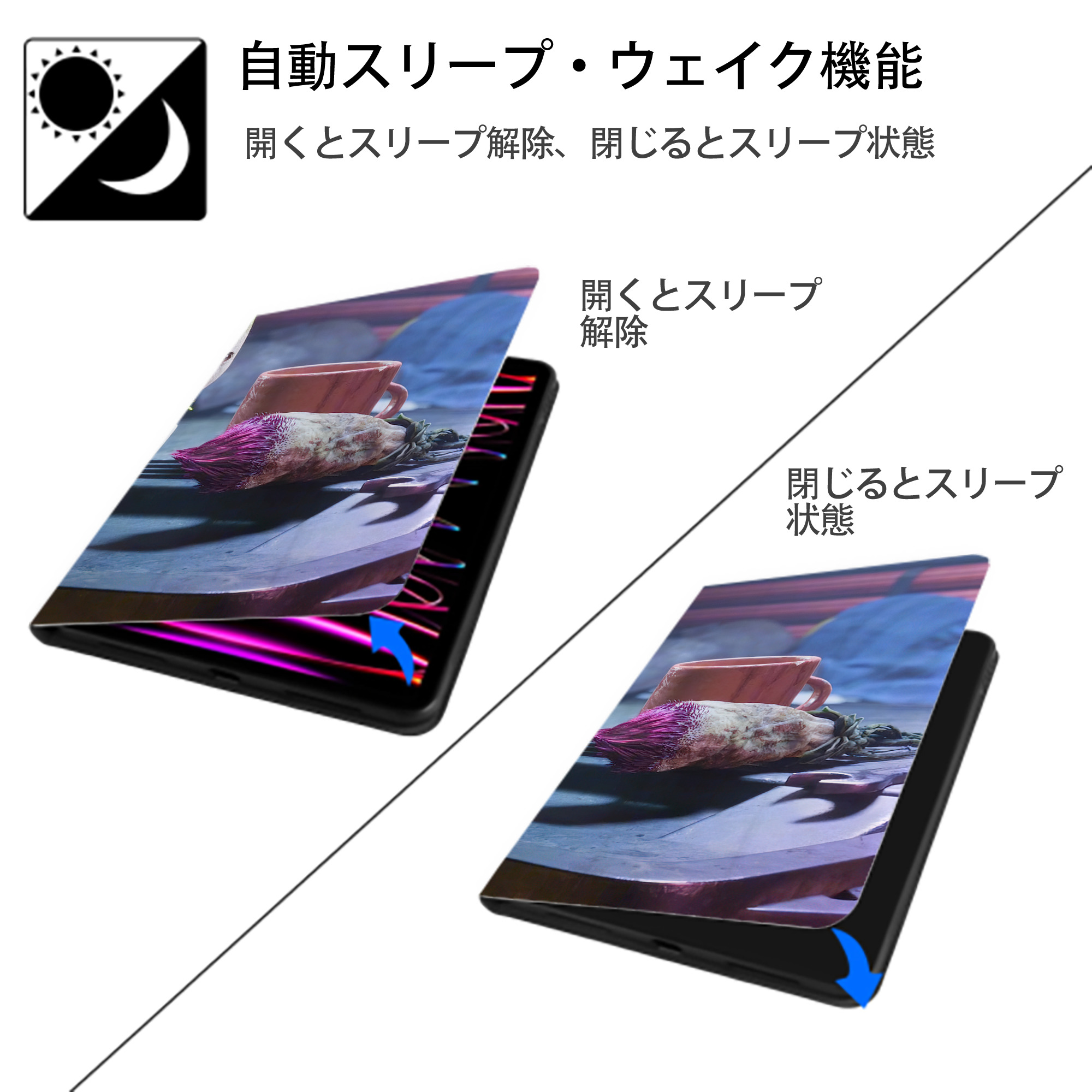 アベンジャーズ The Avengers IPadケース ペンホルダー付き ブックスタイルデザイン