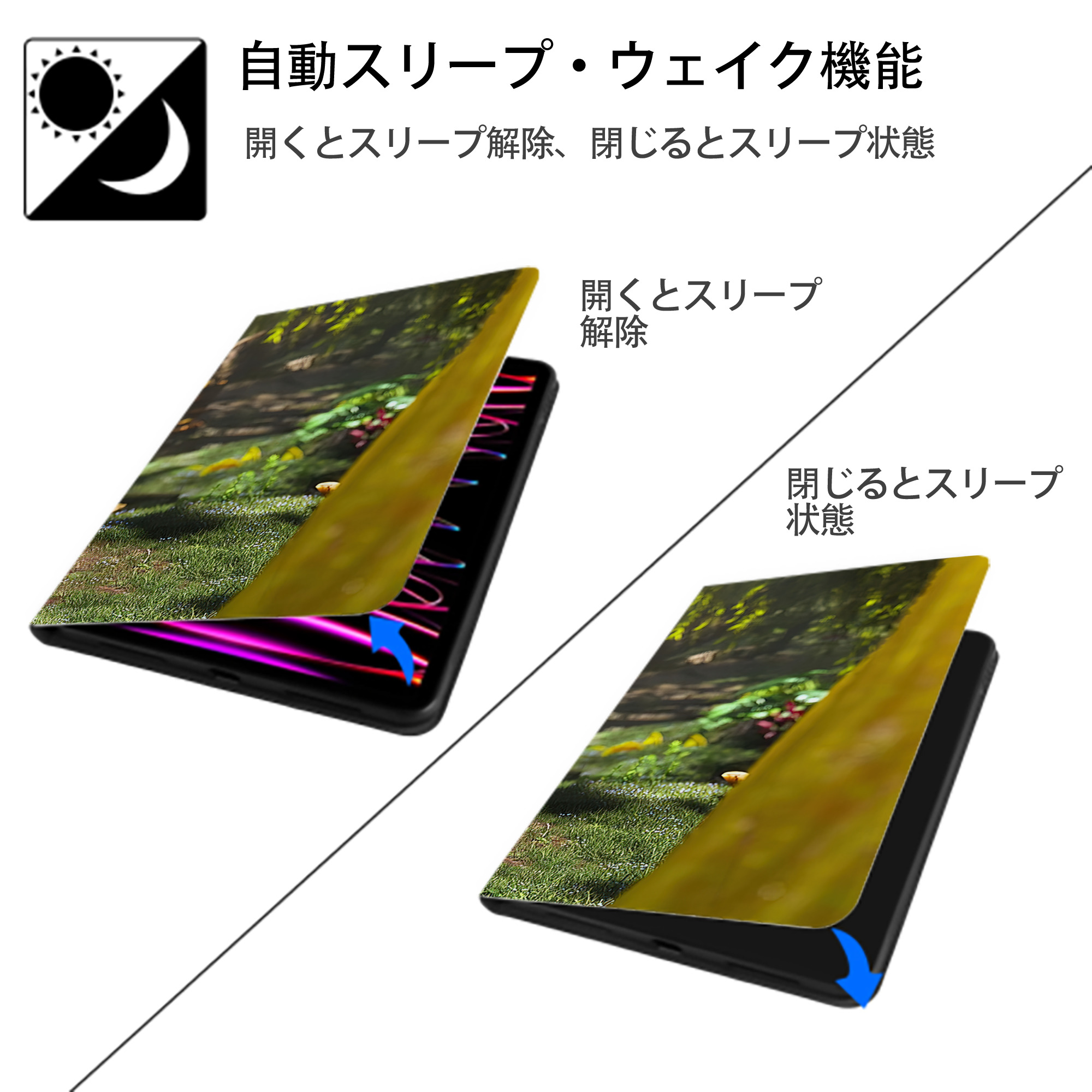 アベンジャーズ The Avengers IPadケース ペンホルダー付き ブックスタイルデザイン