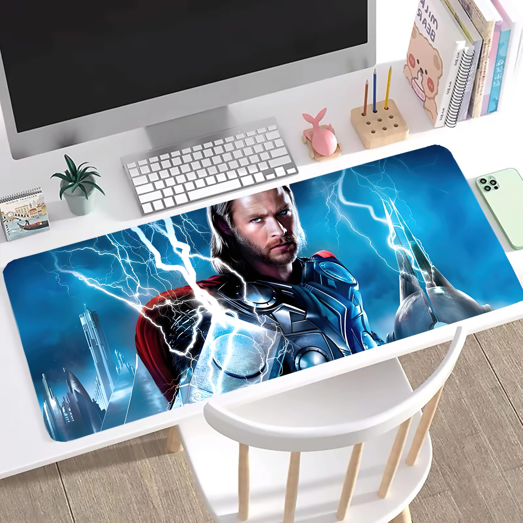 （画像用） アベンジャーズ The Avengers ステッチ加工 大判デスクマット／滑り止めマウスパッド