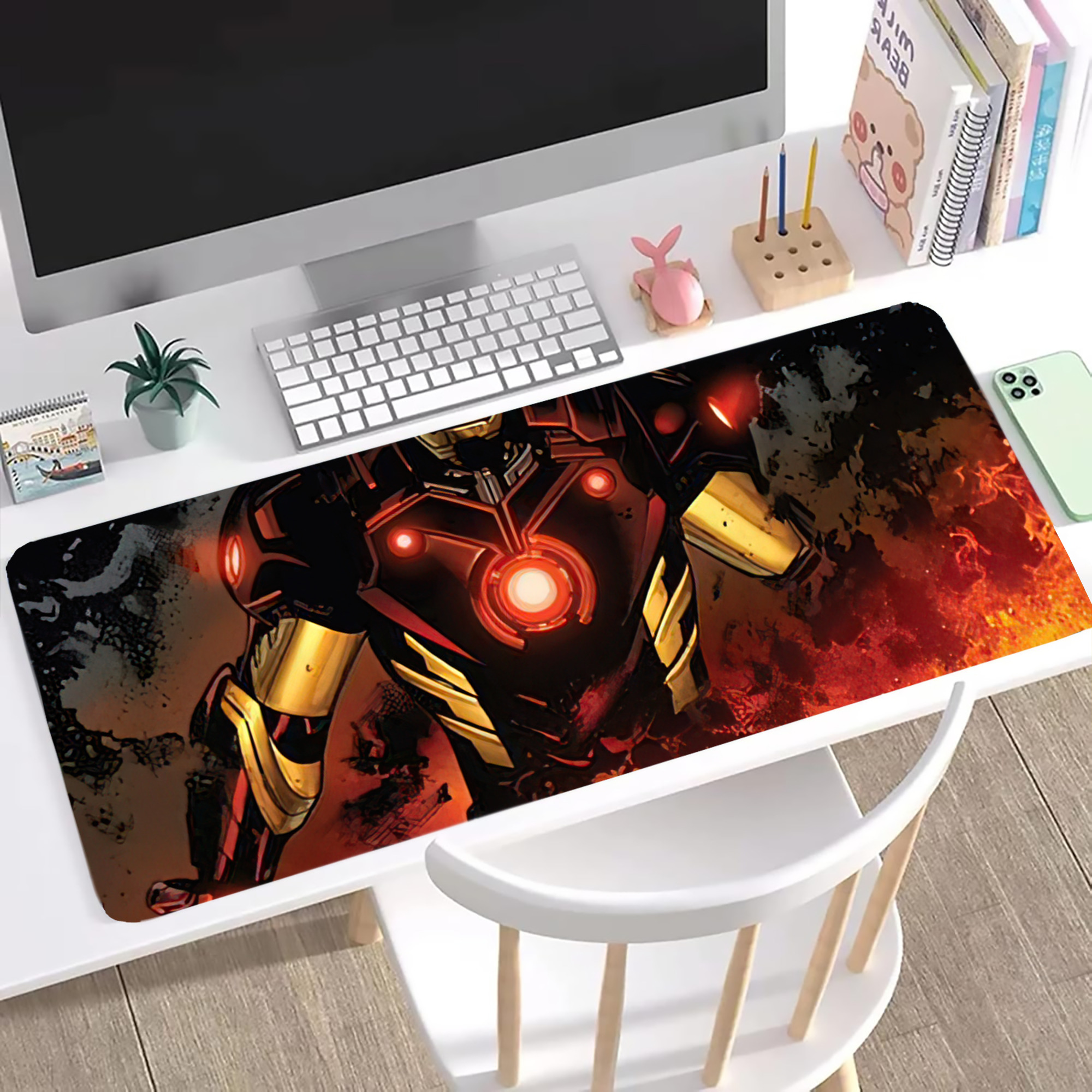 （画像用） アベンジャーズ The Avengers ステッチ加工 大判デスクマット／滑り止めマウスパッド