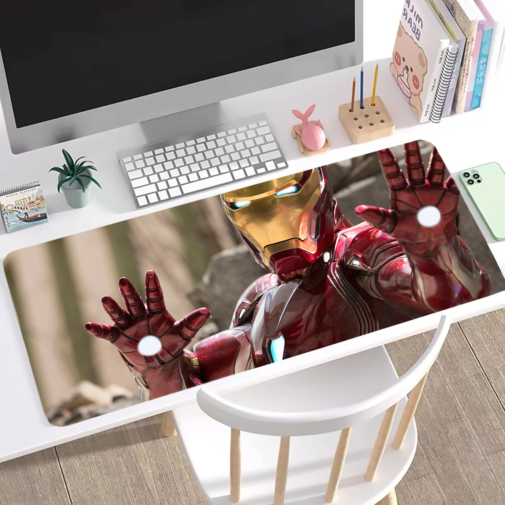 （画像用） アベンジャーズ The Avengers ステッチ加工 大判デスクマット／滑り止めマウスパッド