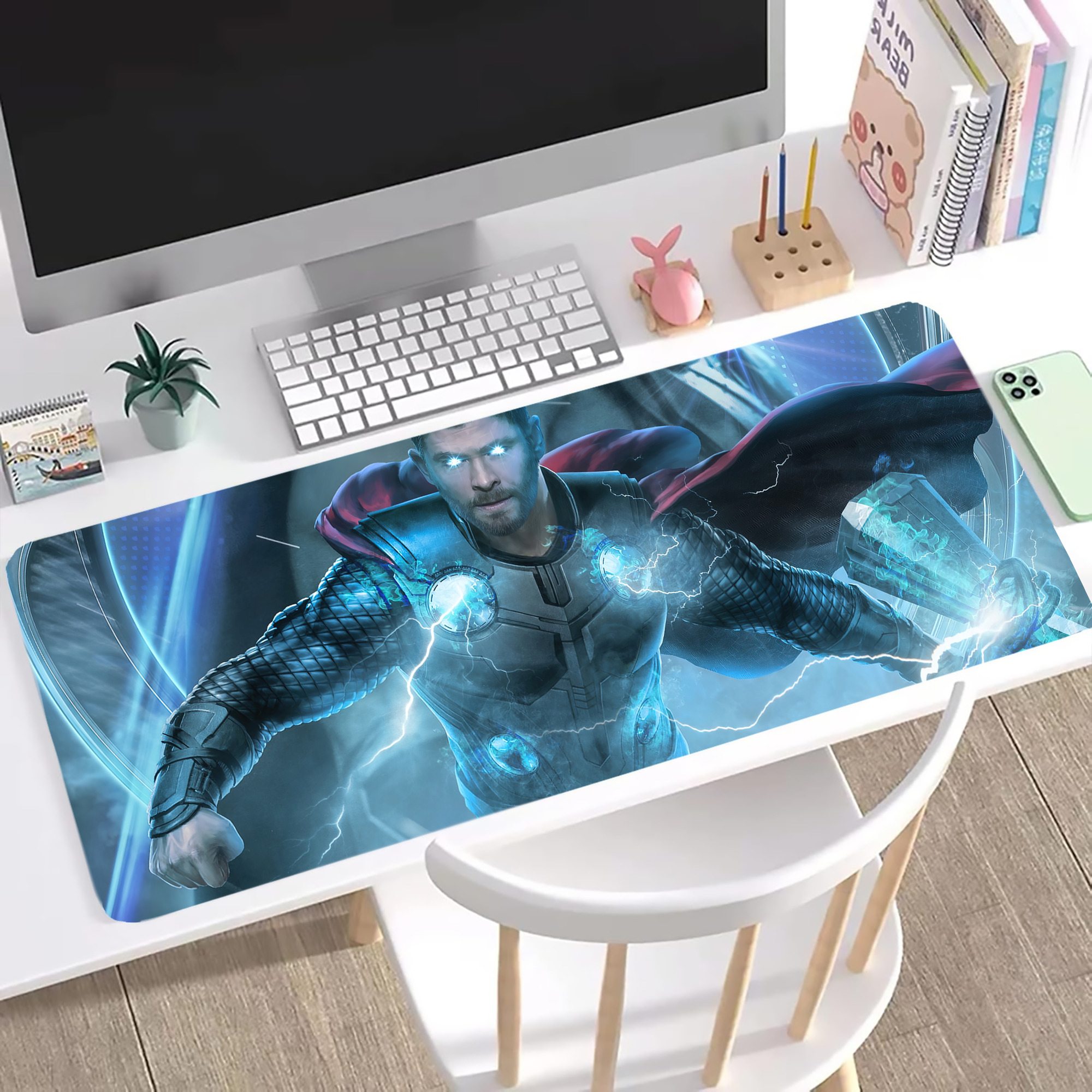 （画像用） アベンジャーズ The Avengers ステッチ加工 大判デスクマット／滑り止めマウスパッド