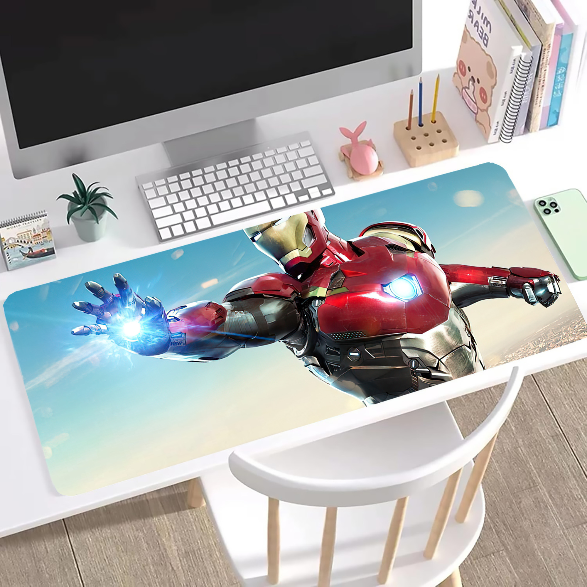 （画像用） アベンジャーズ The Avengers ステッチ加工 大判デスクマット／滑り止めマウスパッド