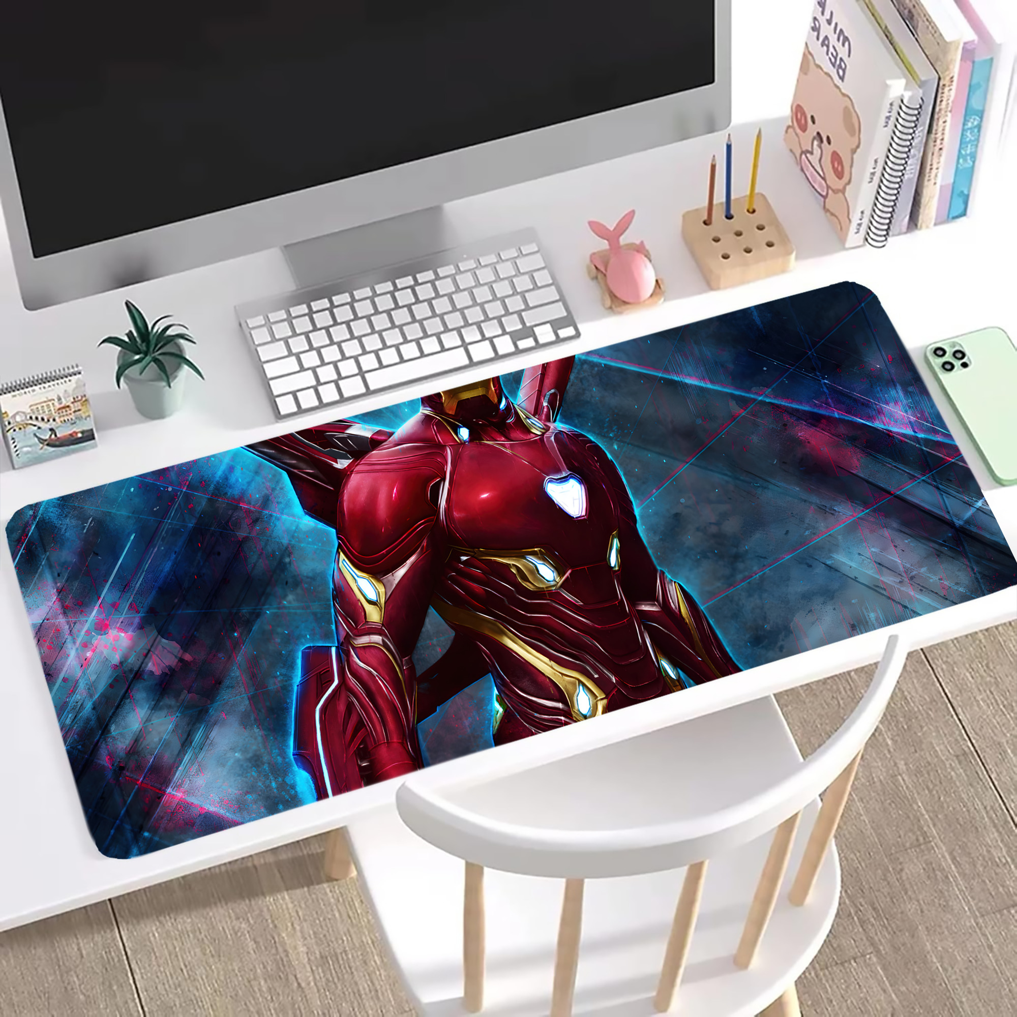 （画像用） アベンジャーズ The Avengers ステッチ加工 大判デスクマット／滑り止めマウスパッド