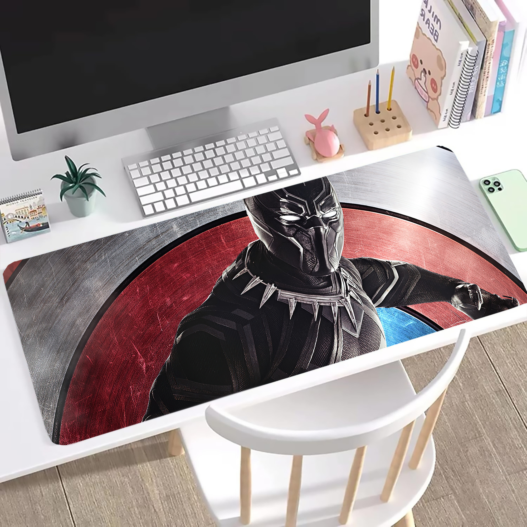 （画像用） アベンジャーズ The Avengers ステッチ加工 大判デスクマット／滑り止めマウスパッド