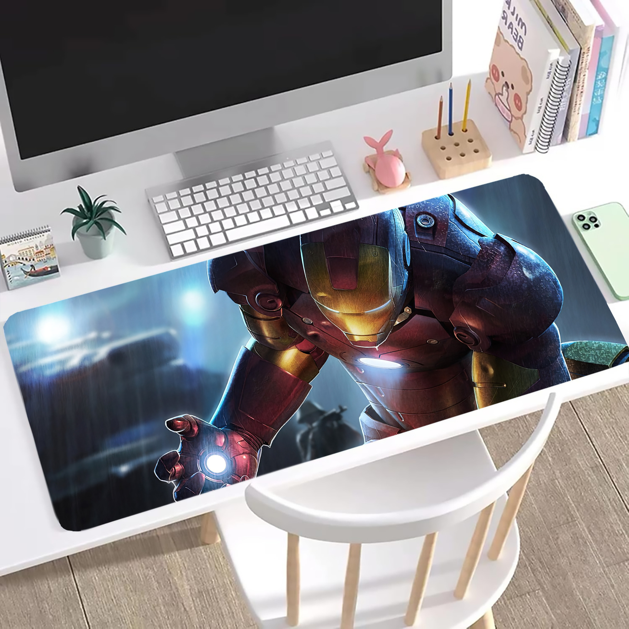 （画像用） アベンジャーズ The Avengers ステッチ加工 大判デスクマット／滑り止めマウスパッド