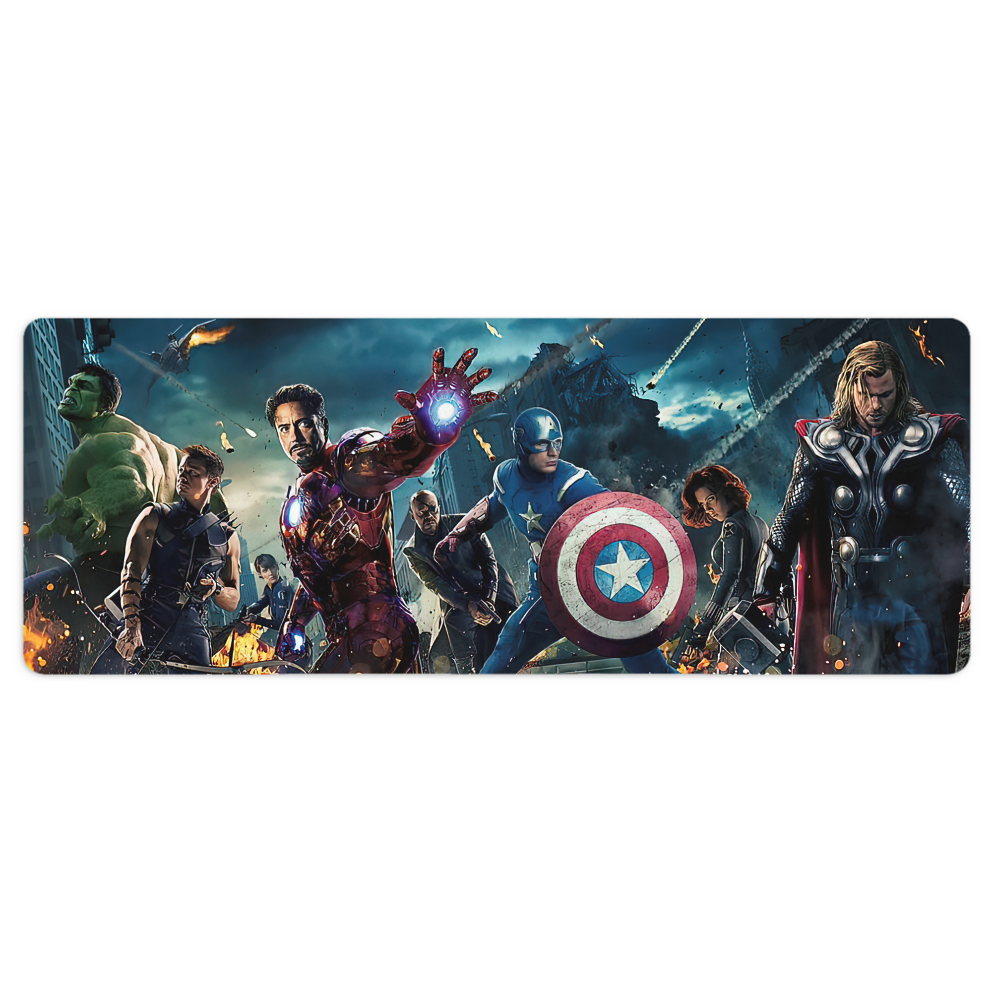 （画像用） アベンジャーズ The Avengers ステッチ加工 大判デスクマット／滑り止めマウスパッド