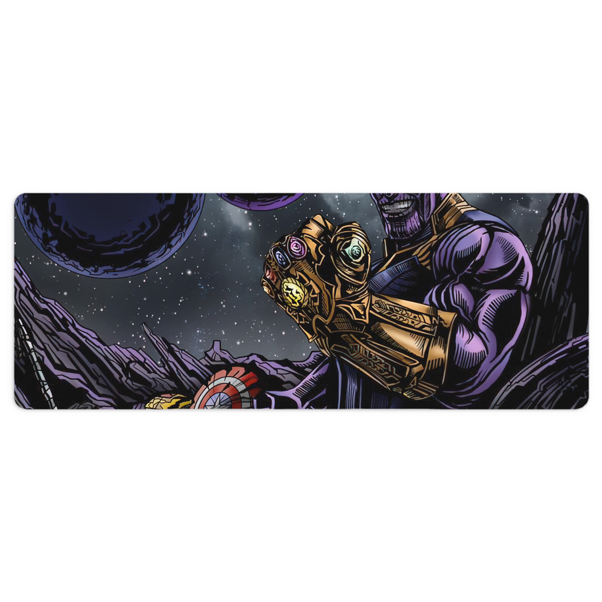（画像用） アベンジャーズ The Avengers ステッチ加工 大判デスクマット／滑り止めマウスパッド