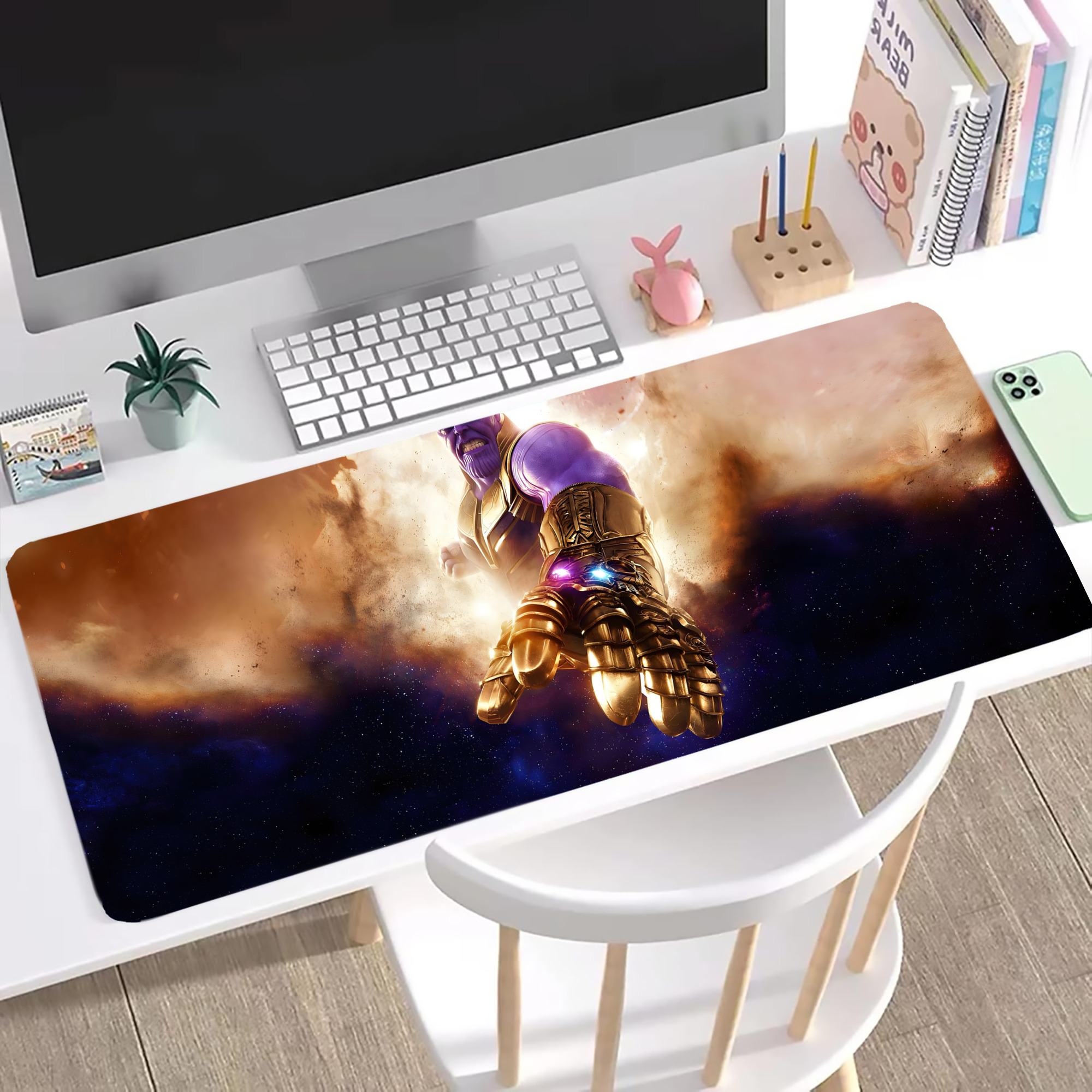 （画像用） アベンジャーズ The Avengers ステッチ加工 大判デスクマット／滑り止めマウスパッド