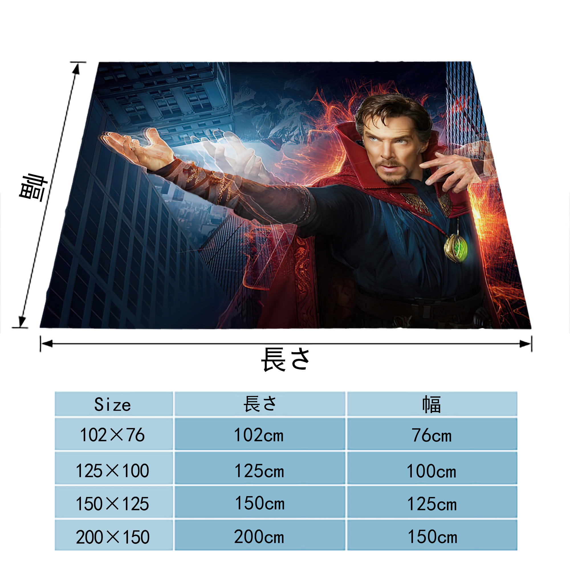アベンジャーズ The Avengers フランネルブランケット・多サイズ対応（横型）