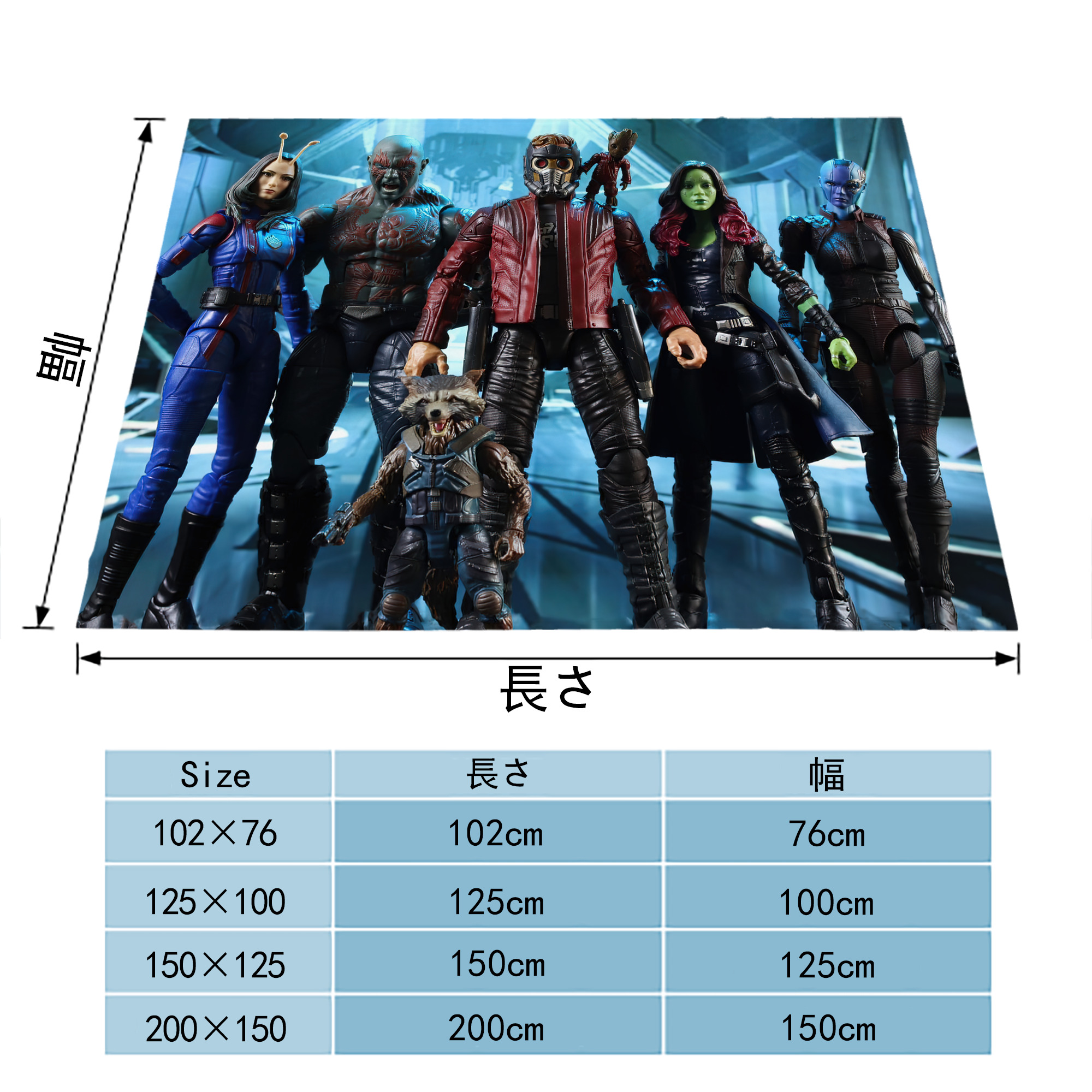 アベンジャーズ The Avengers フランネルブランケット・多サイズ対応（横型）