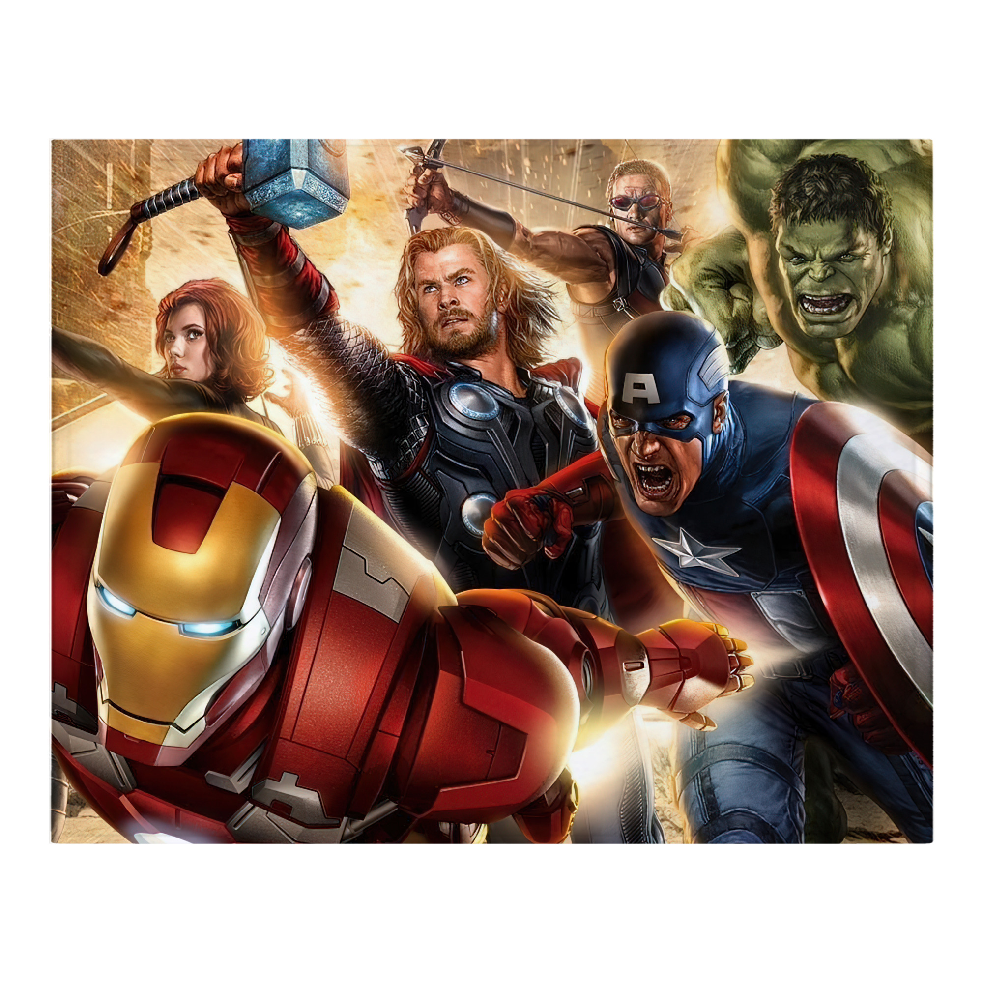 （画像用） アベンジャーズ The Avengers フランネルブランケット・多サイズ対応（横型）